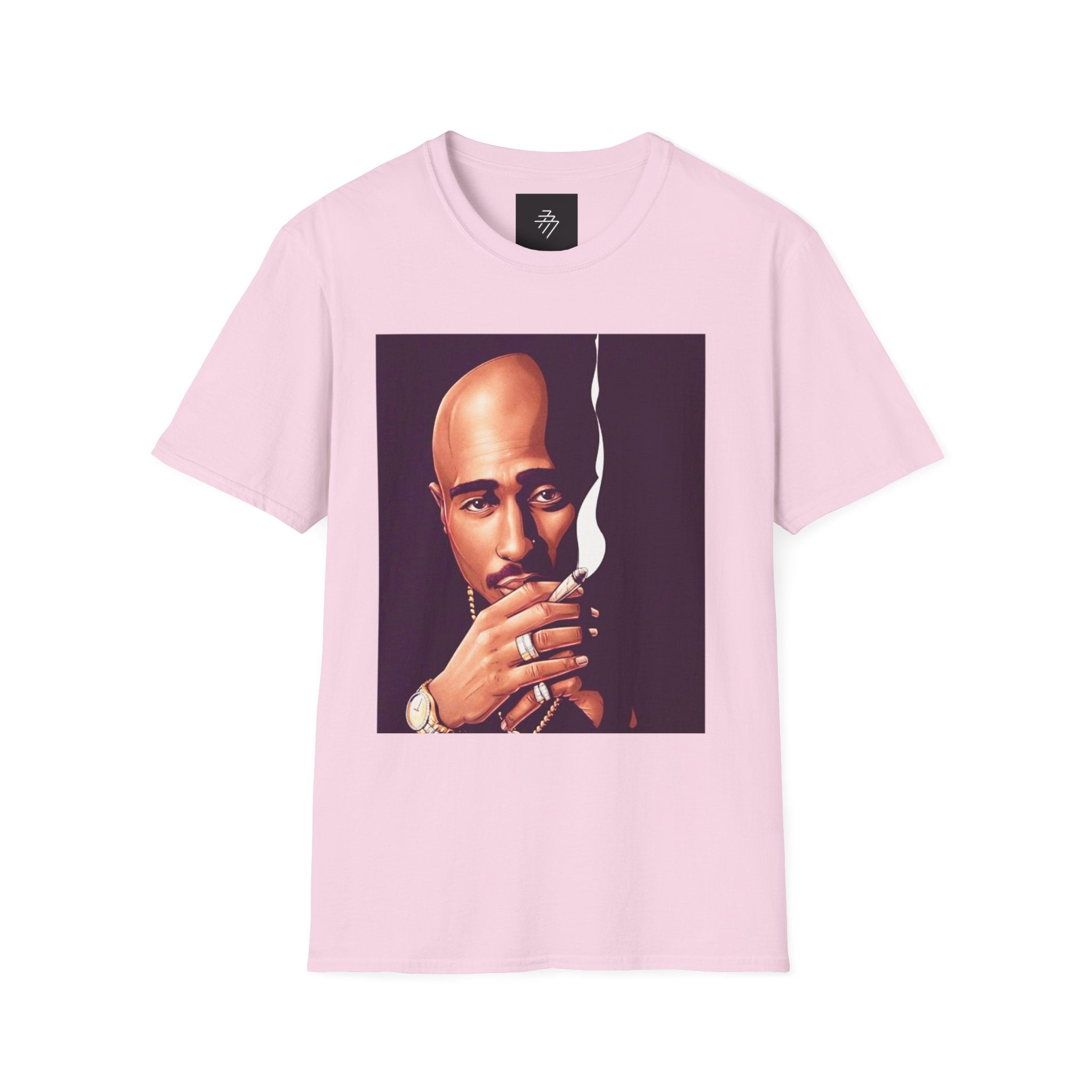 Pac Portrait T-Shirt | Rap Icon Smoking Artwork