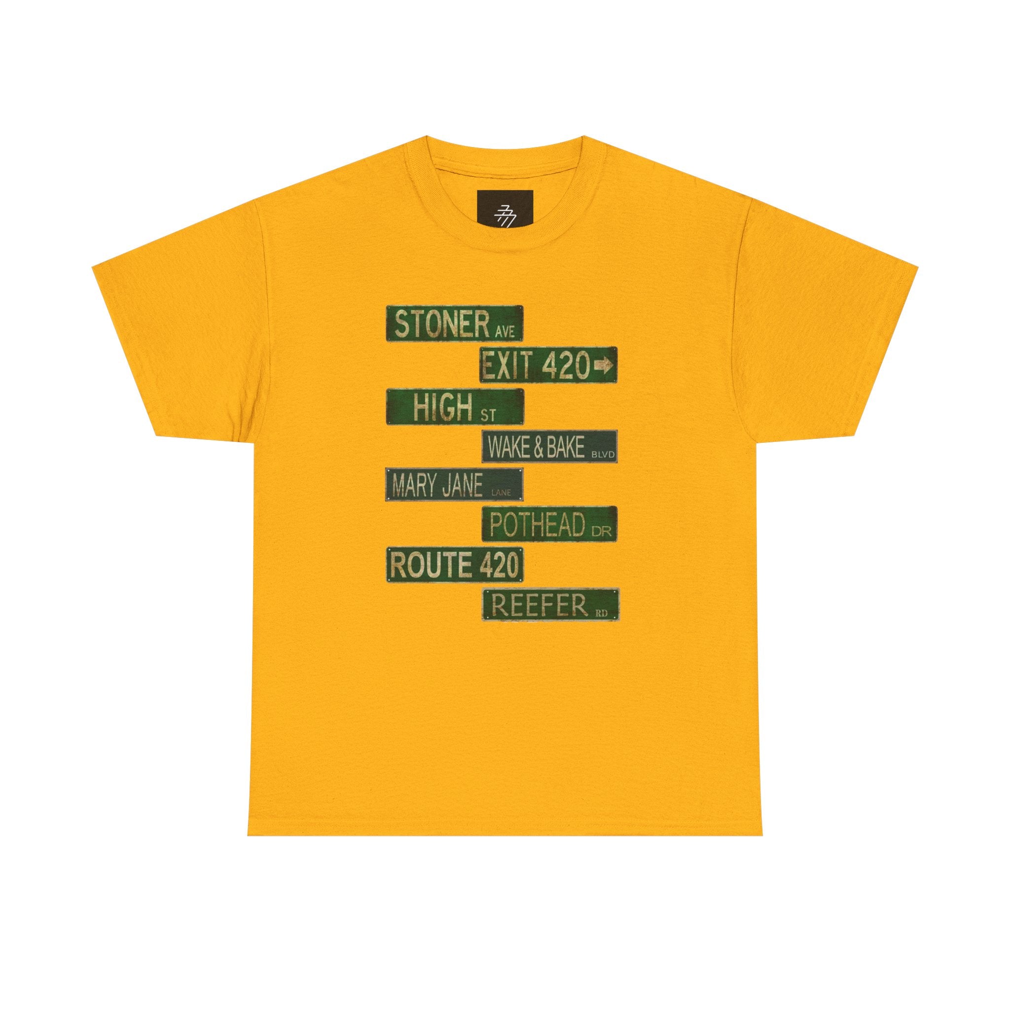 420 Road Signs Tee | Stoner High Pothead Route 420 T-Shirt