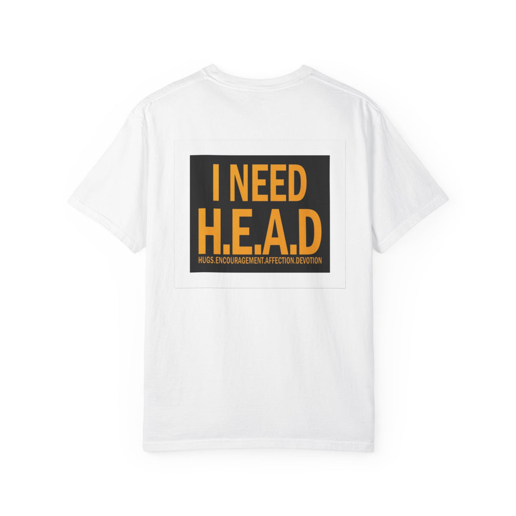 I Need H.E.A.D. graphic tee | Retro woman profile illustration T-shirt