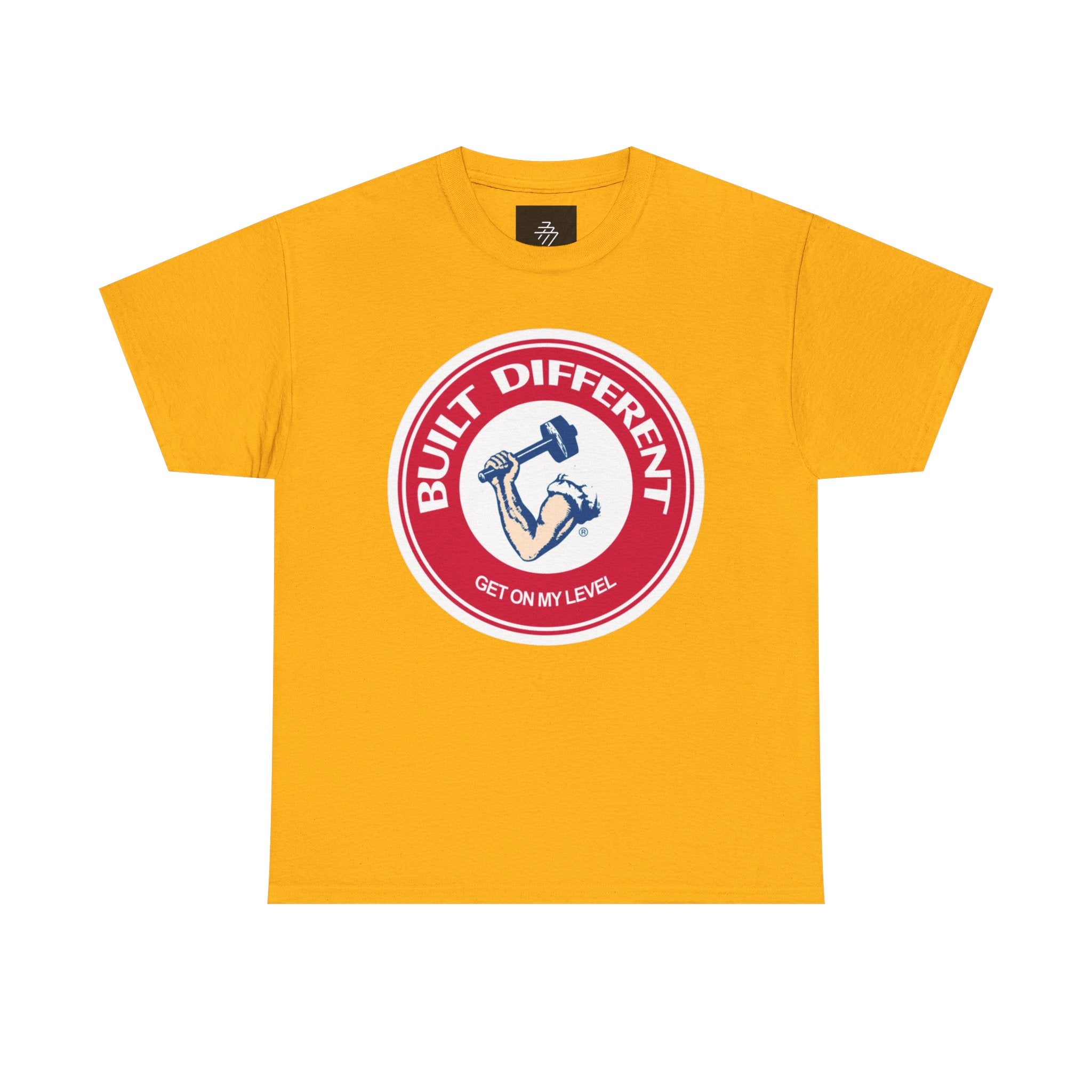 Built Different T-Shirt – "Get On My Level" Weightlifting Gym Tee