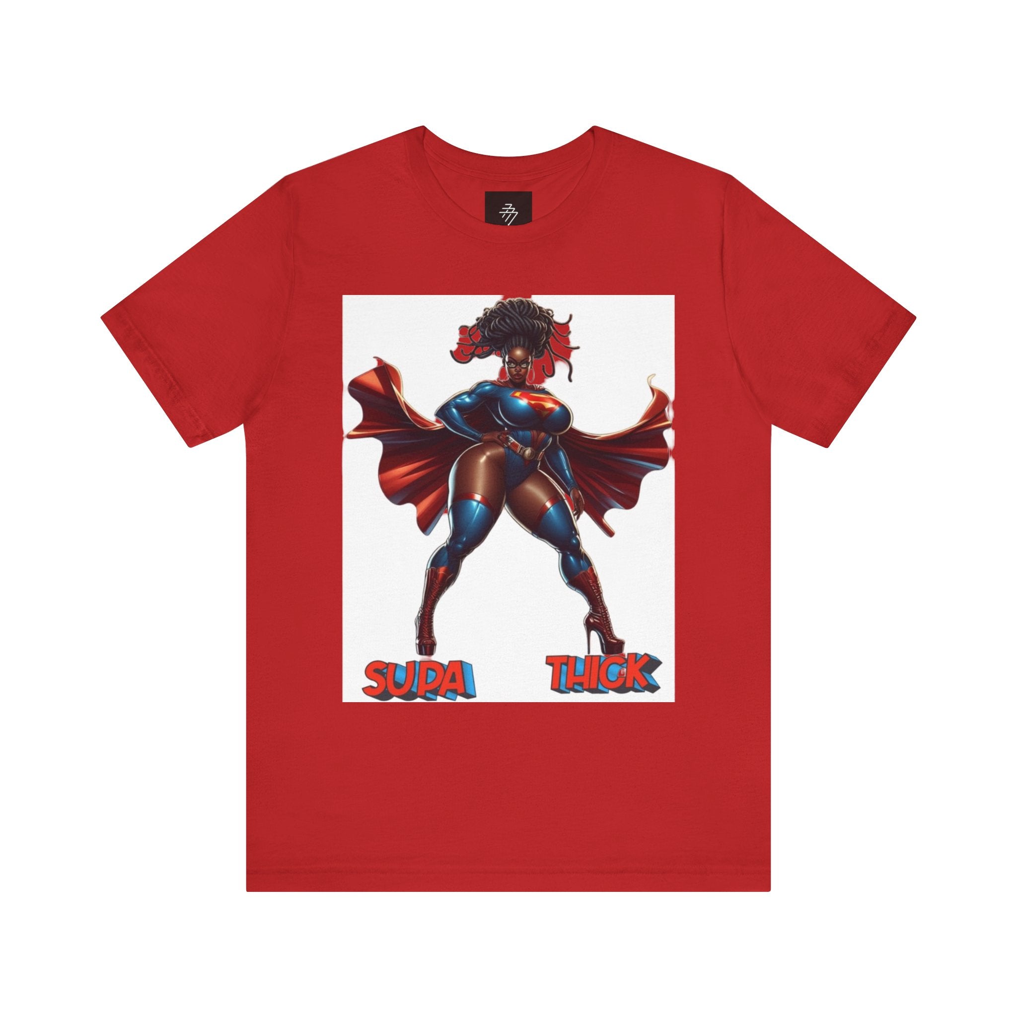 Supa Thick Superhero Tee — Empowering Curvy Comic-Inspired T-Shirt