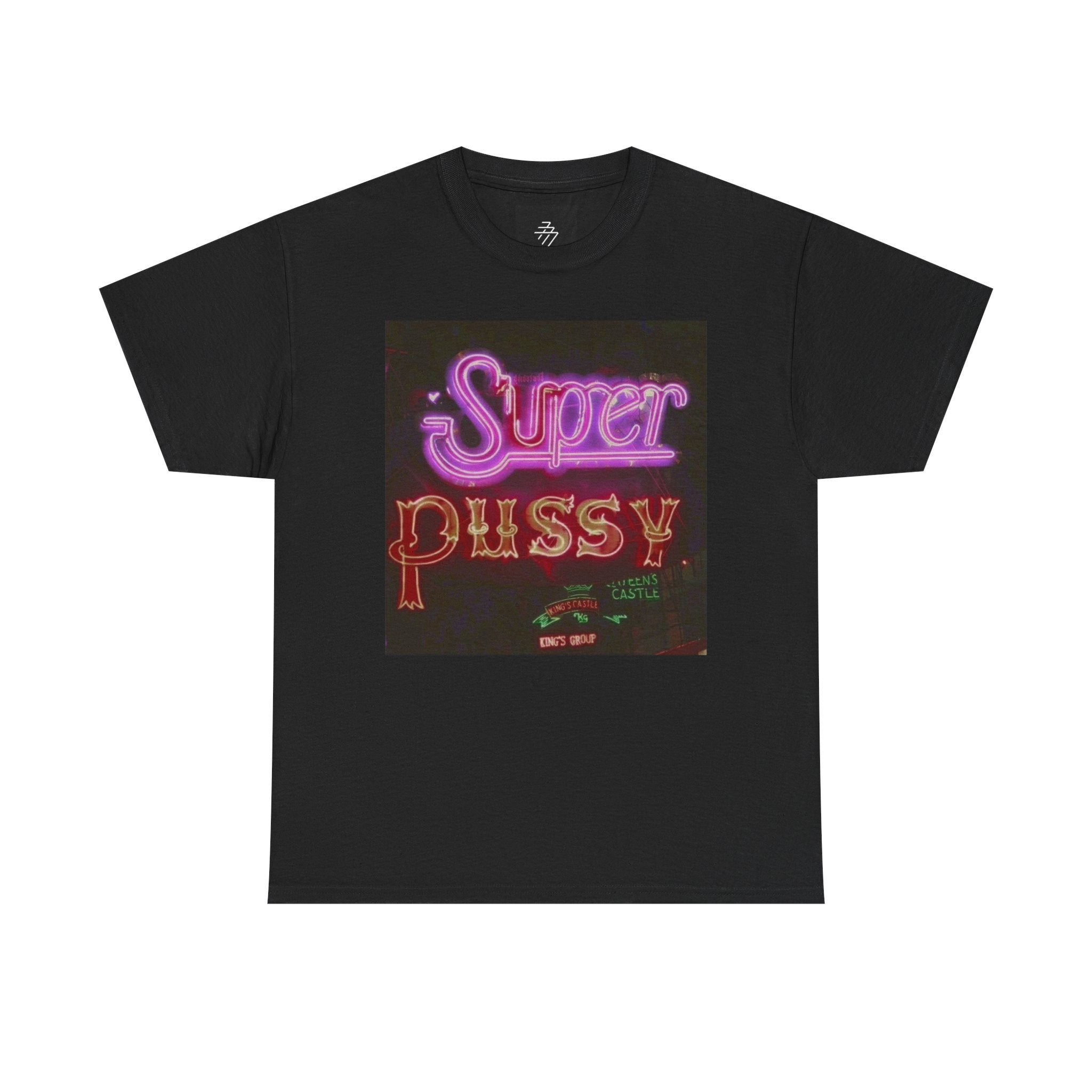 T-Shirt — 'Super Pussy' Neon Sign Graphic Tee