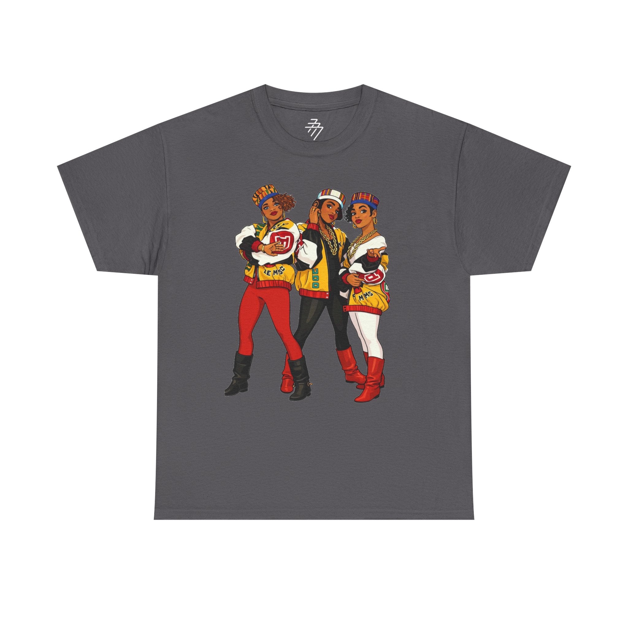 Retro Hip-Hop Crew Vintage 80s Female Rap Trio Salt N Pepa Graphic Tee