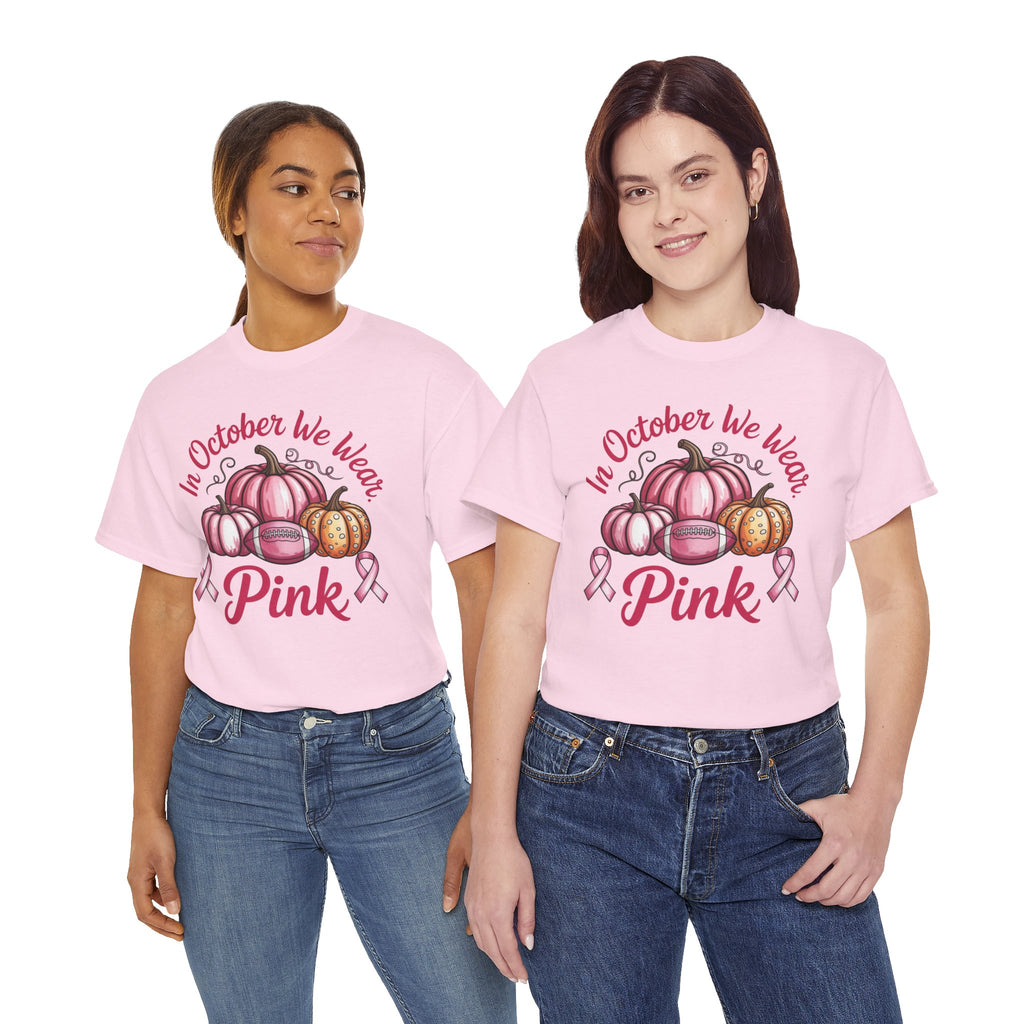 Breast Cancer Awareness “In October We Wear Pink” Pumpkin Design