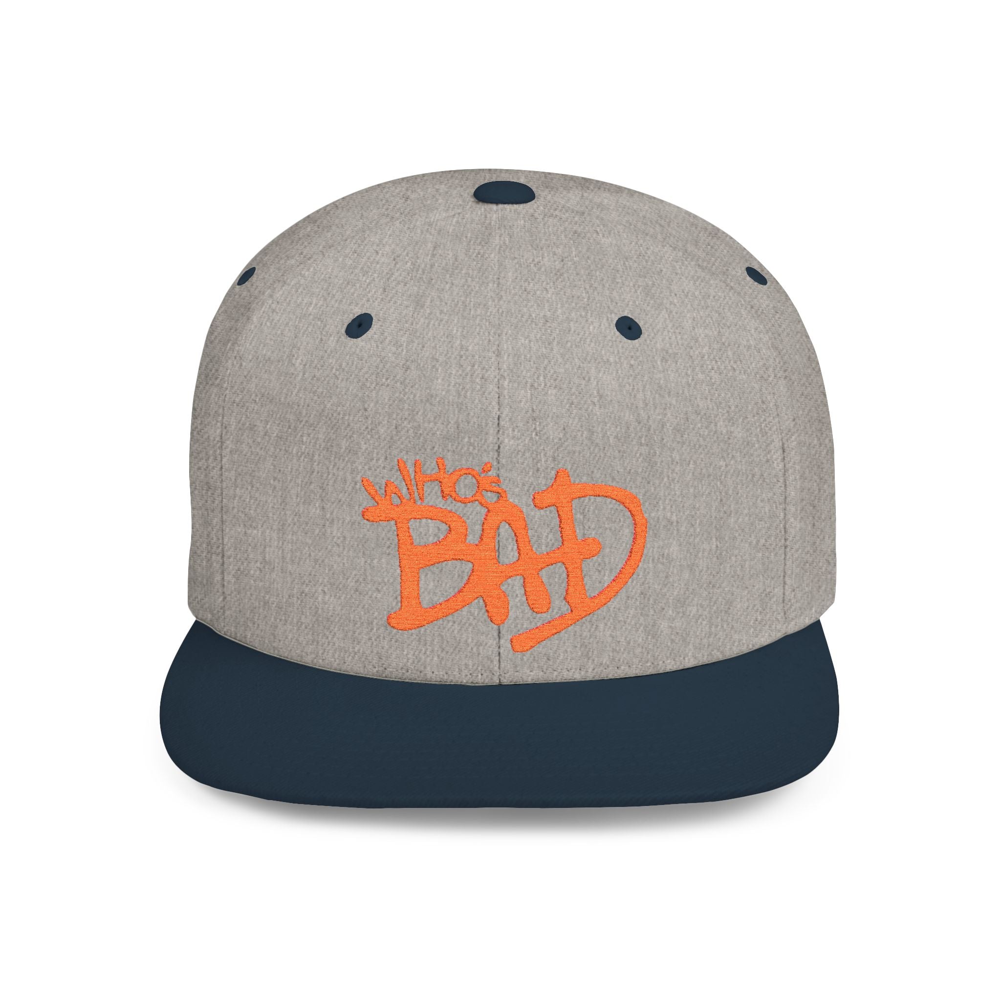 Who's Bad Snapback Hat | Flat Bill Baseball Cap, Retro Typography