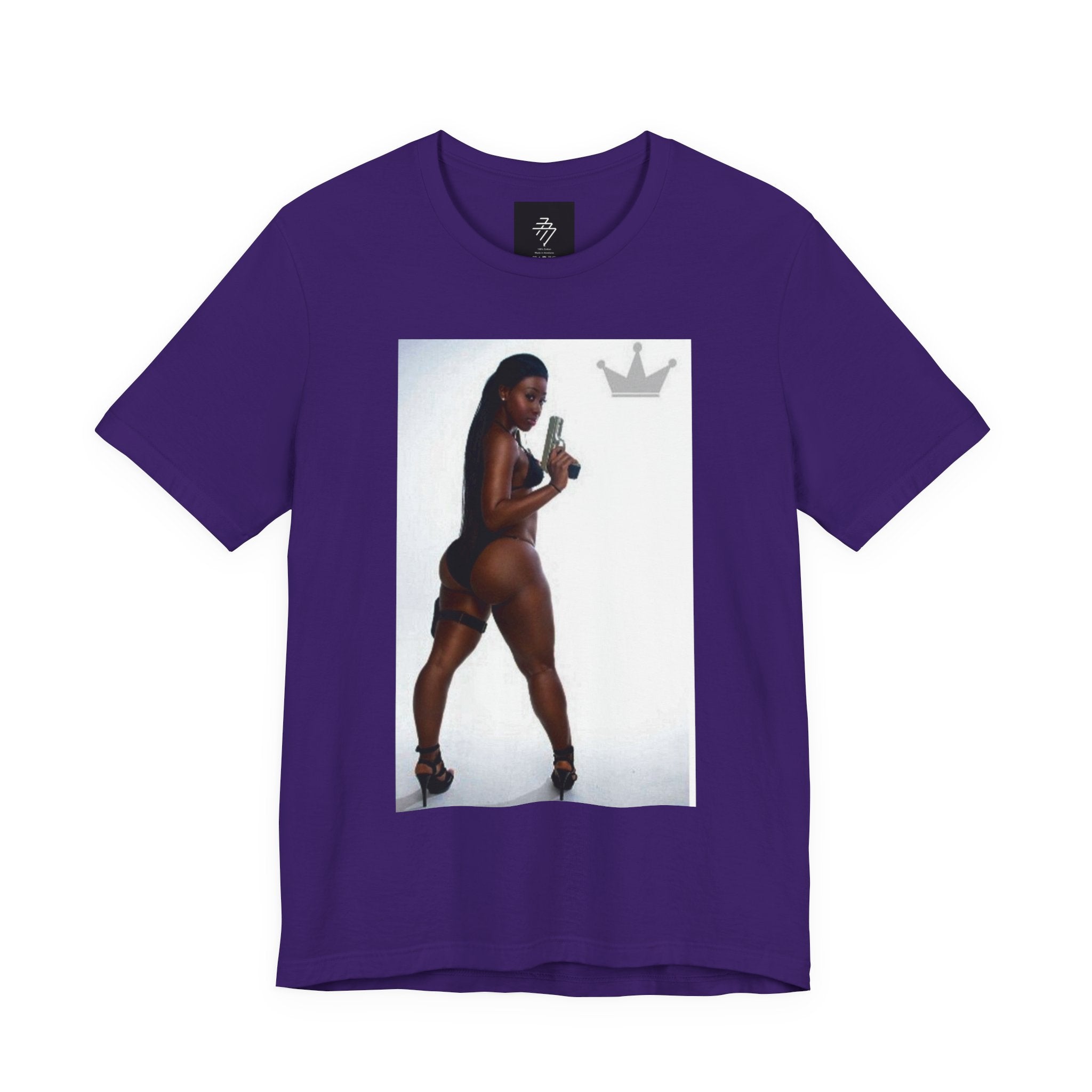 Bareback Pose with Crown graphic Tee | Photo Print T-Shirt