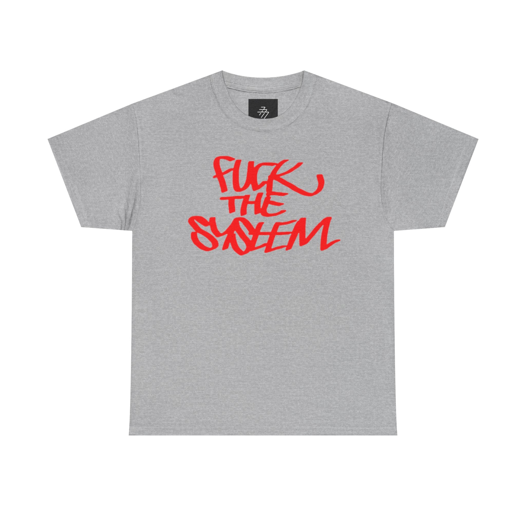 Fuck the System T-Shirt | Red Graffiti Protest Tee