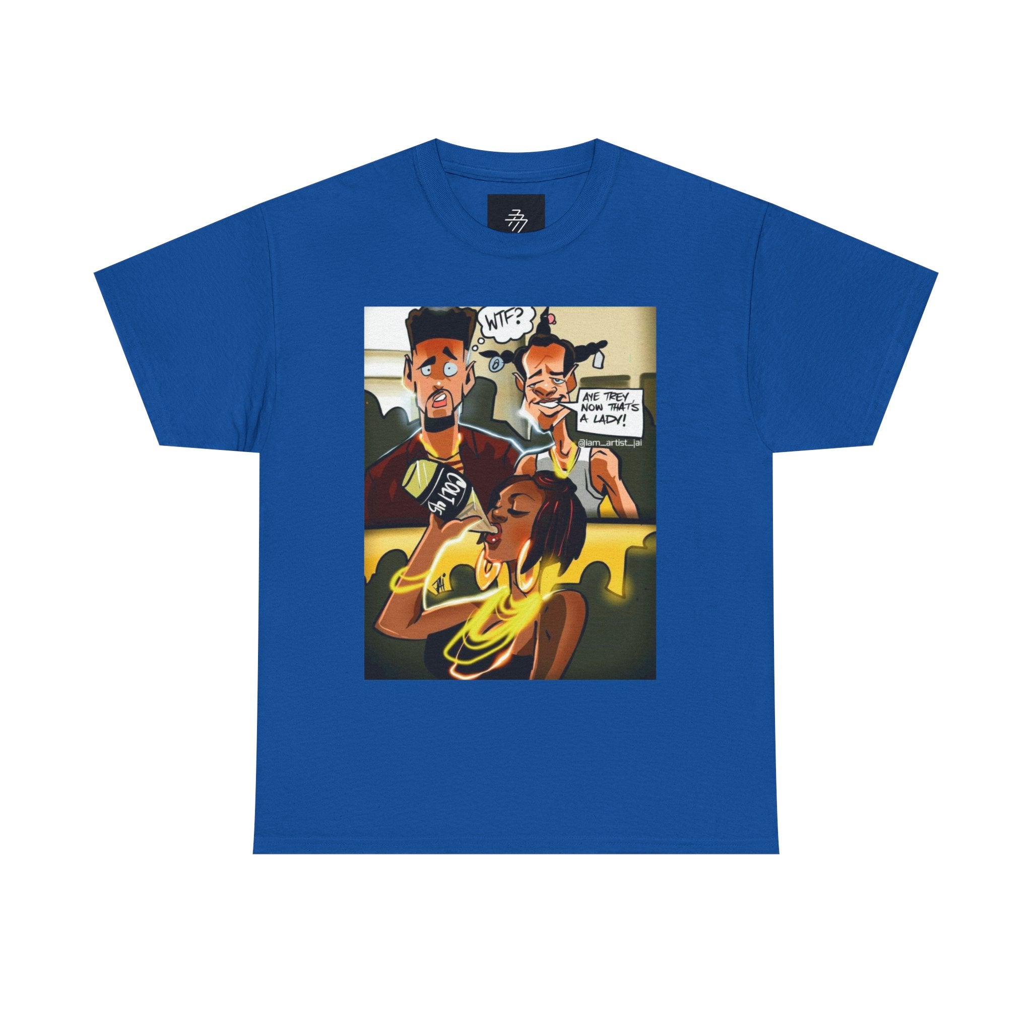 Bar Scene Illustration Tee | Cartoon Nightclub Drinkers, Retro Pop Art