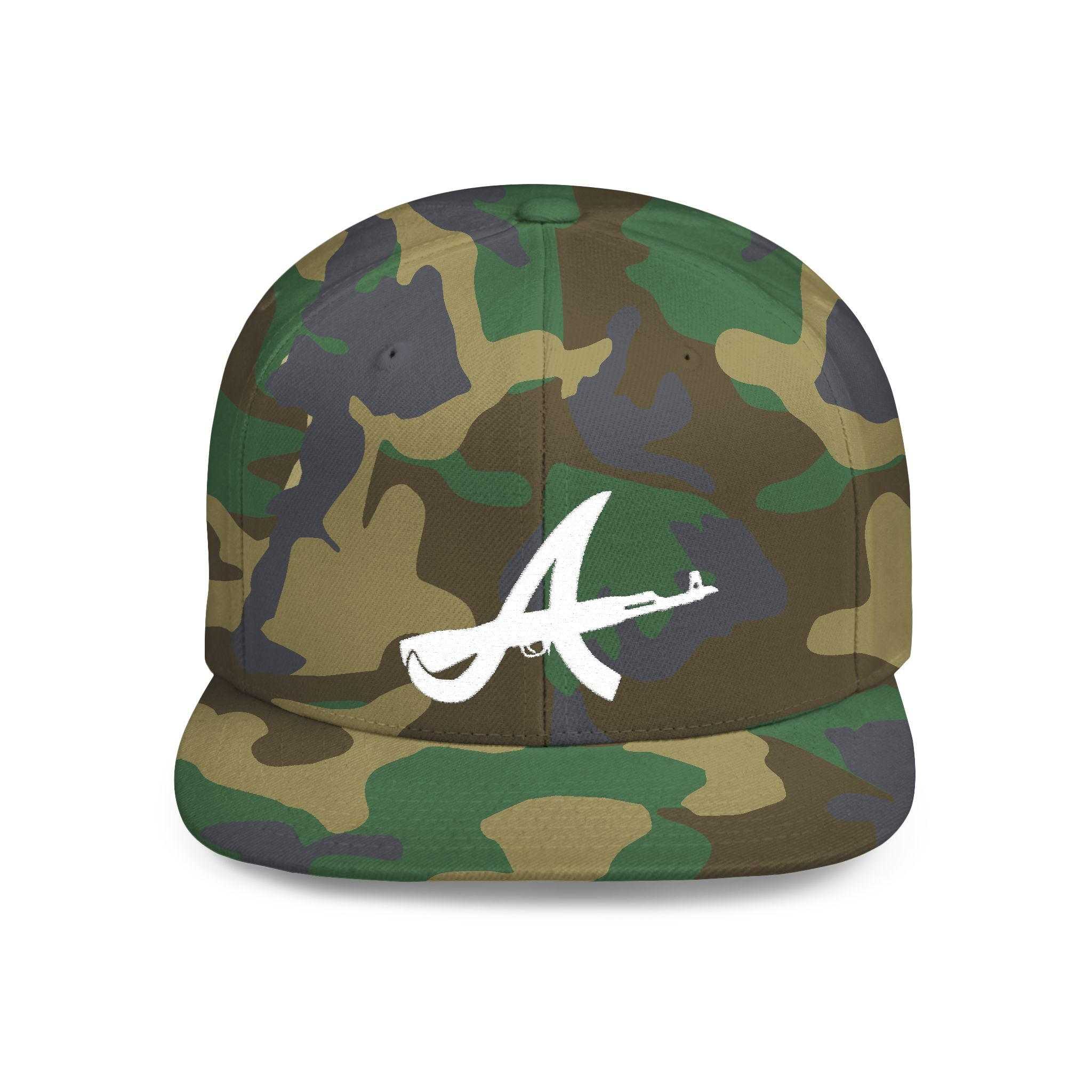 AK-47 Illustration Snapback | Rifle Graphic Hat, Streetwear Cap