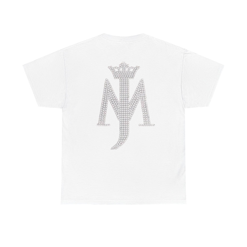 King Michael Jackson Graphic Tee — MJ Crowned Portrait & Rhinestone Monogram Back