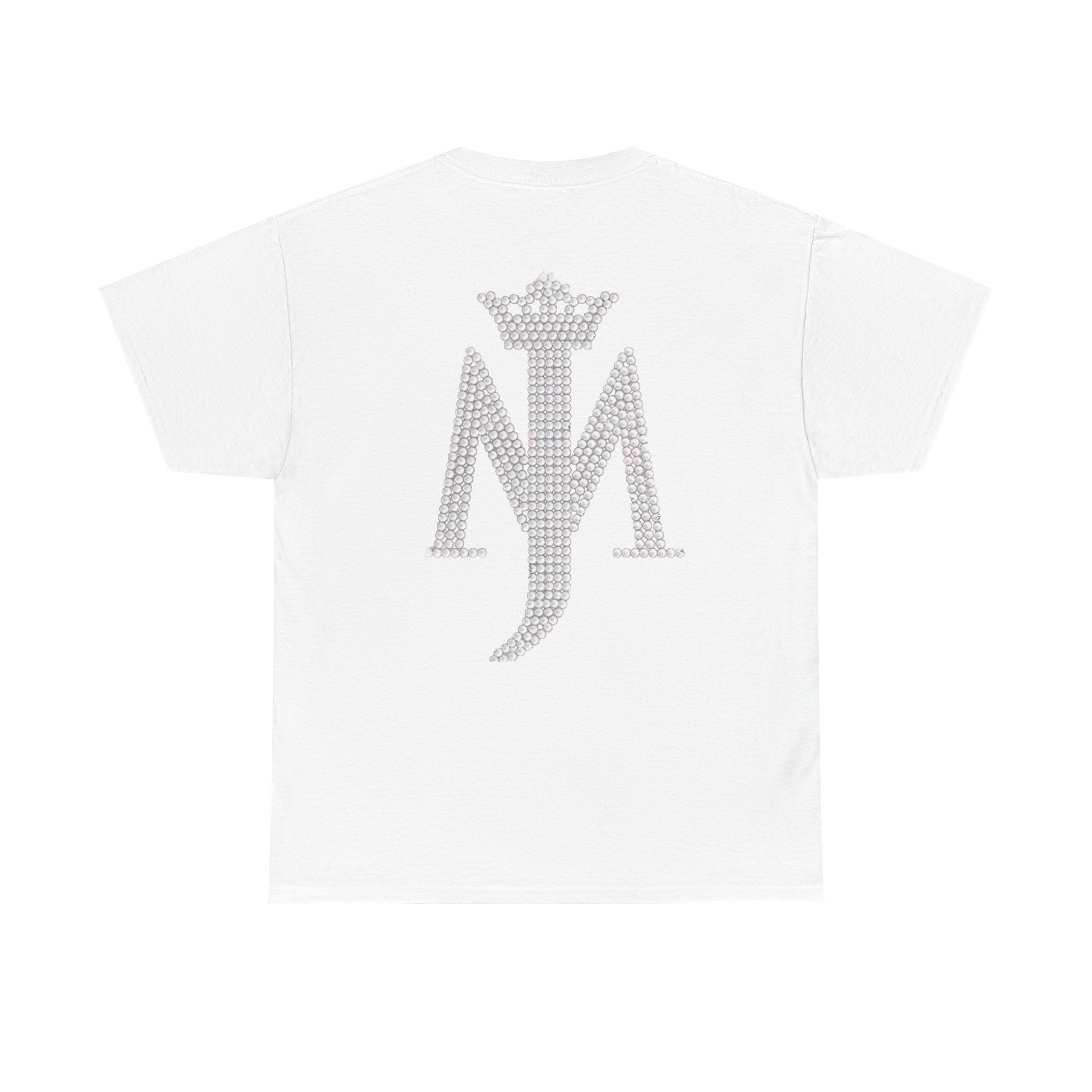 King Michael Jackson Graphic Tee — MJ Crowned Portrait & Rhinestone Monogram Back