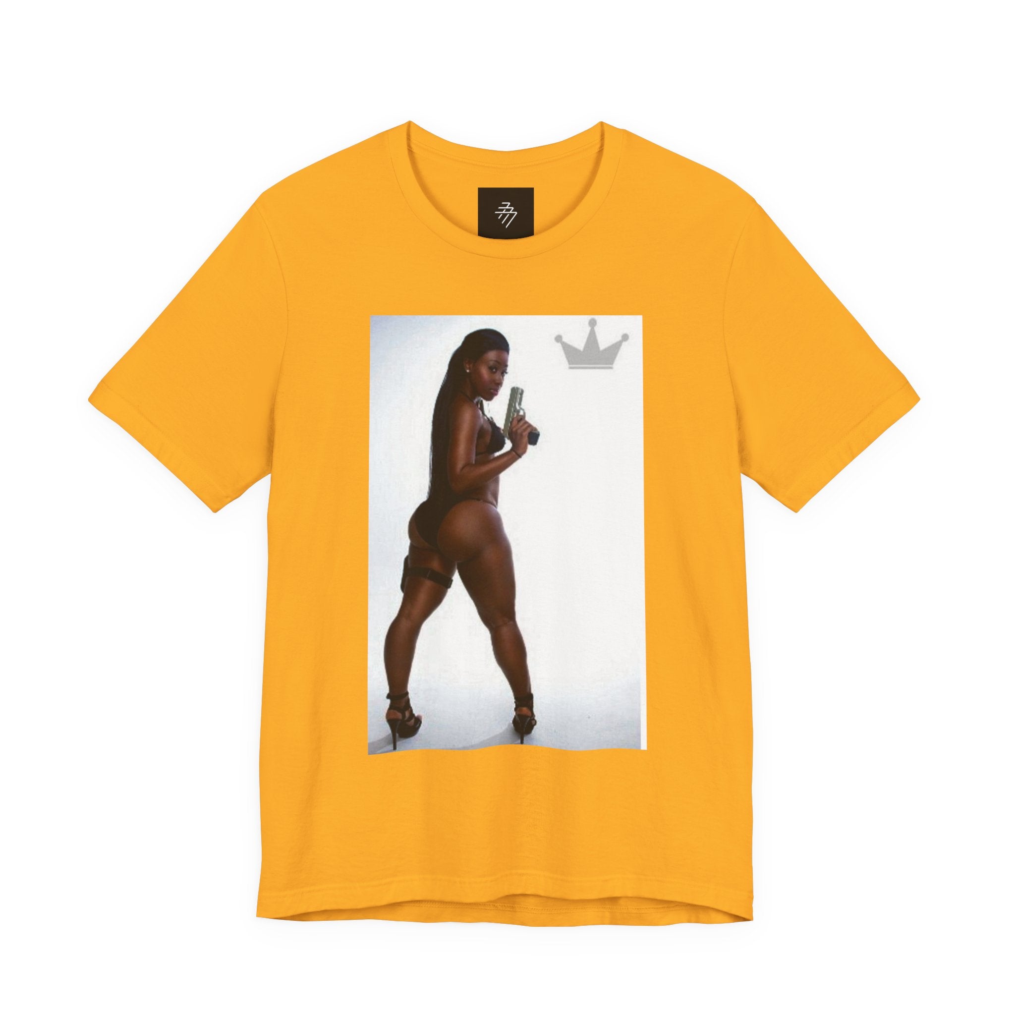 Bareback Pose with Crown graphic Tee | Photo Print T-Shirt