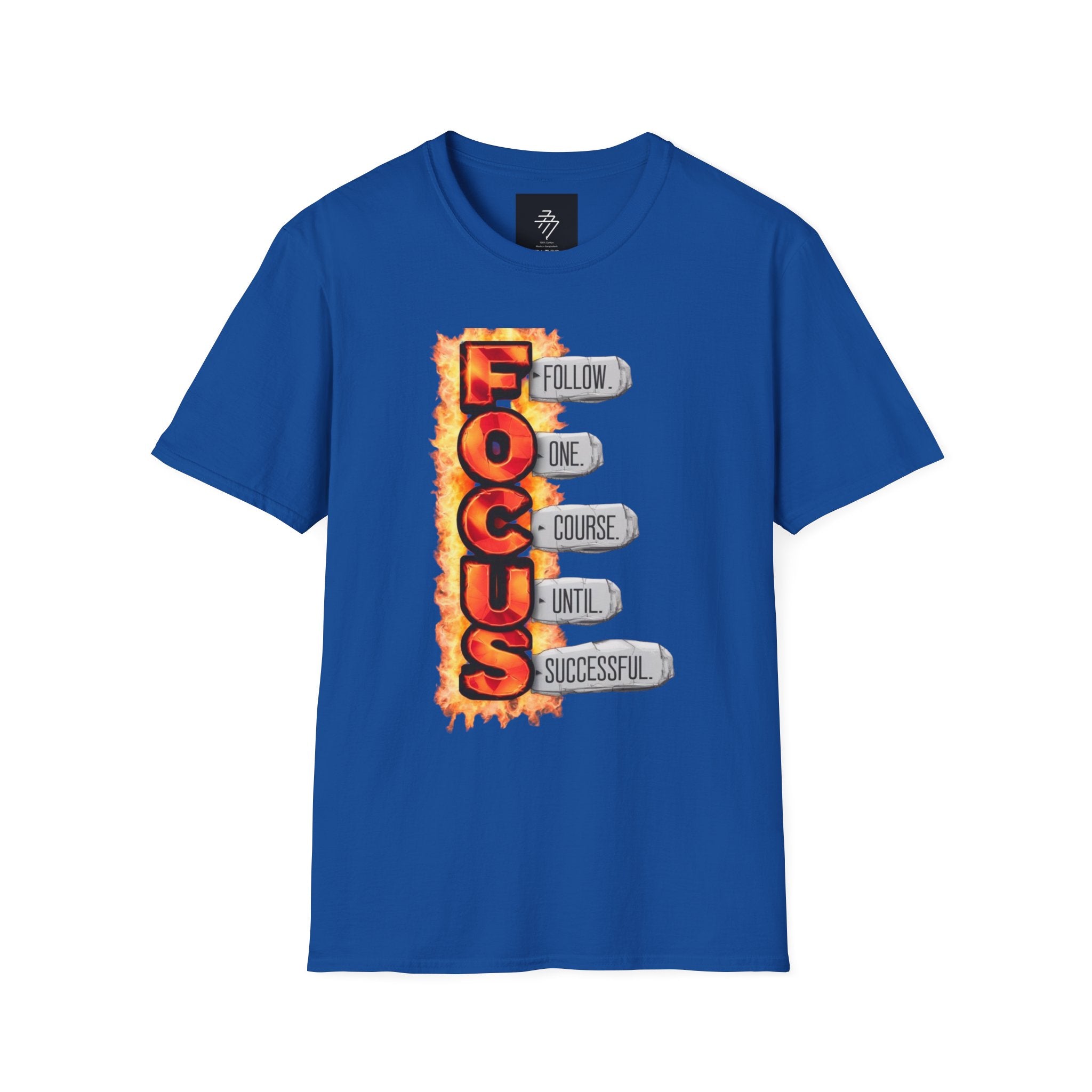 Focus T-Shirt — Motivational 'Follow One Course Until Successful' Graphic Tee