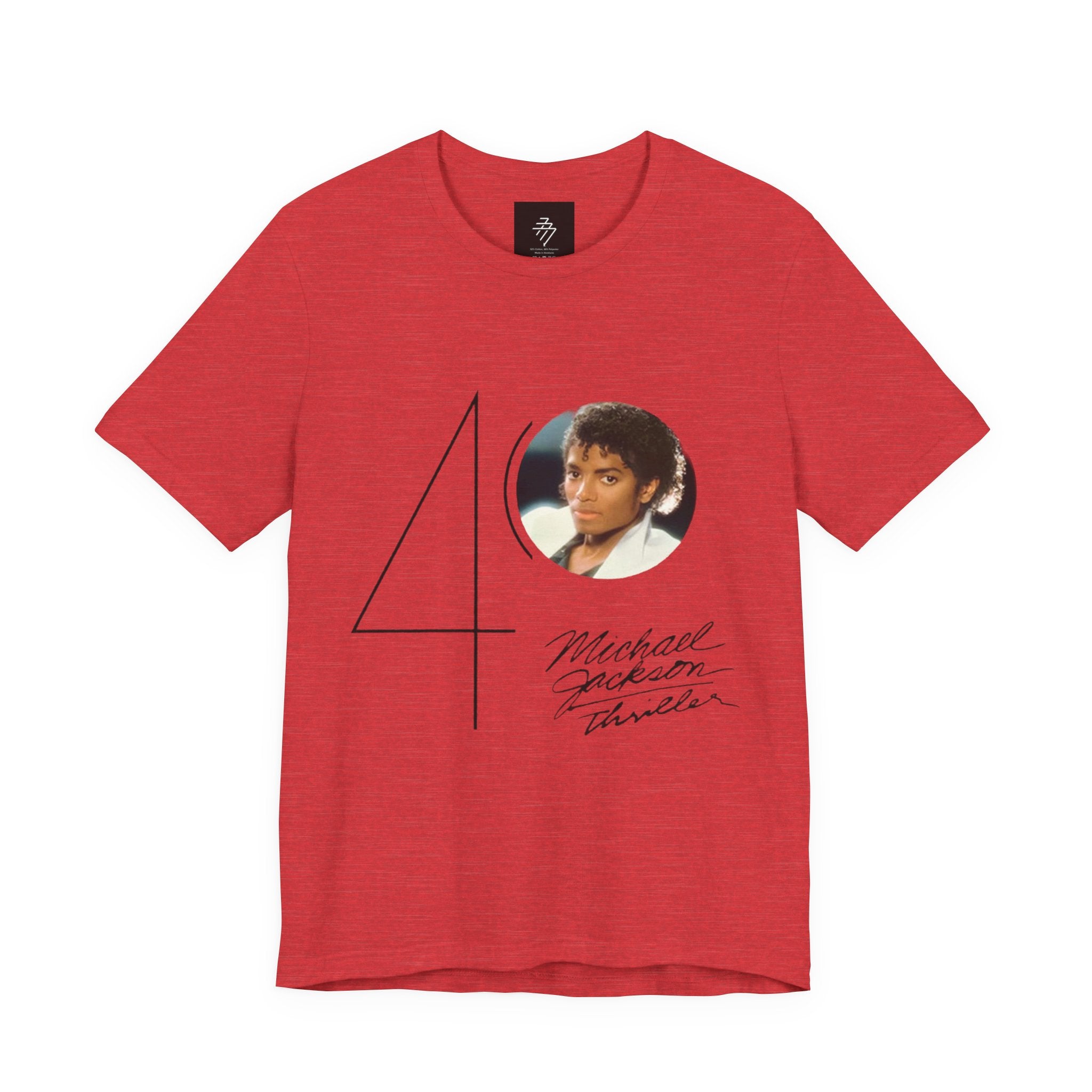 40 Thriller Album Photo Tee | Back Grammy Trophy Graphic
