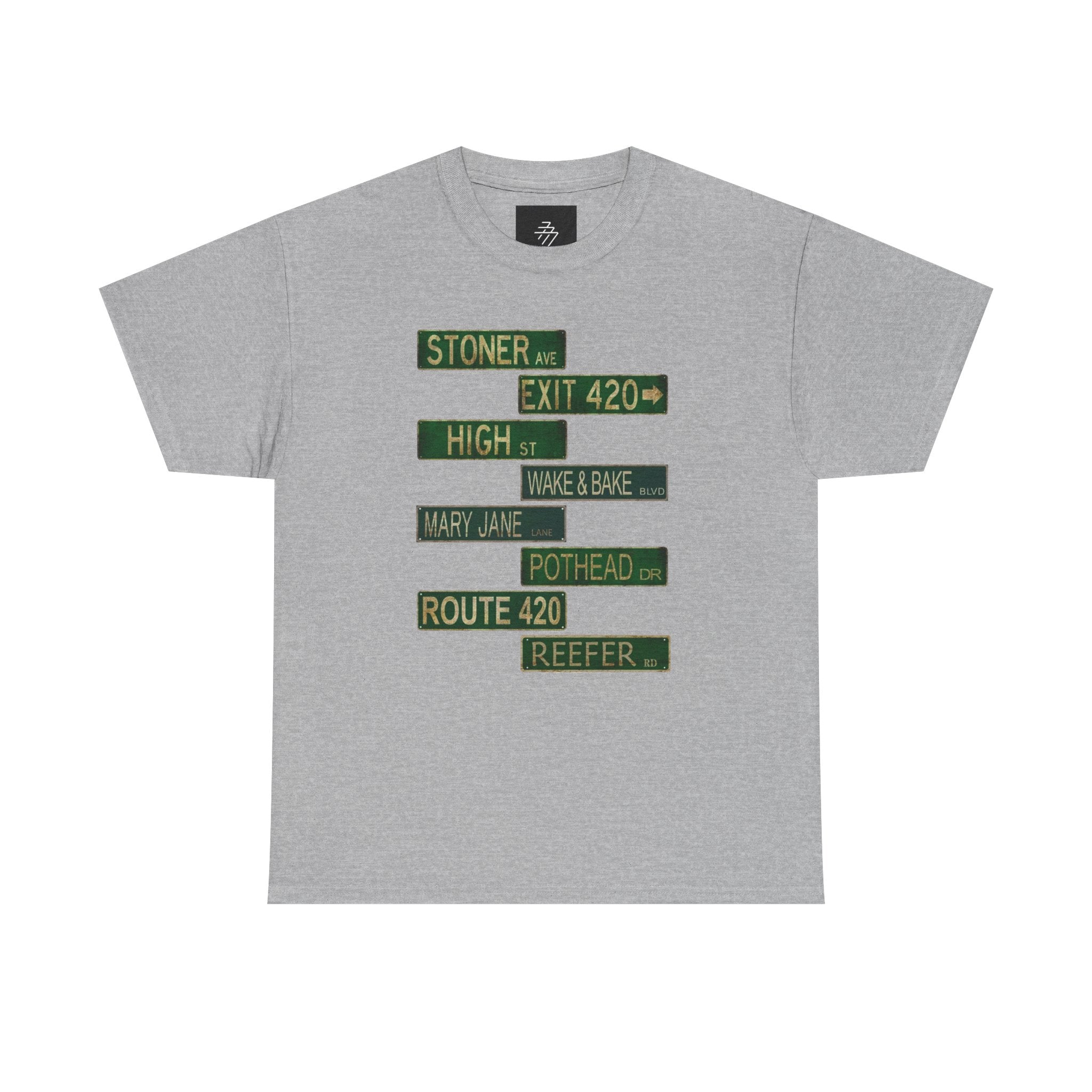 420 Road Signs Tee | Stoner High Pothead Route 420 T-Shirt