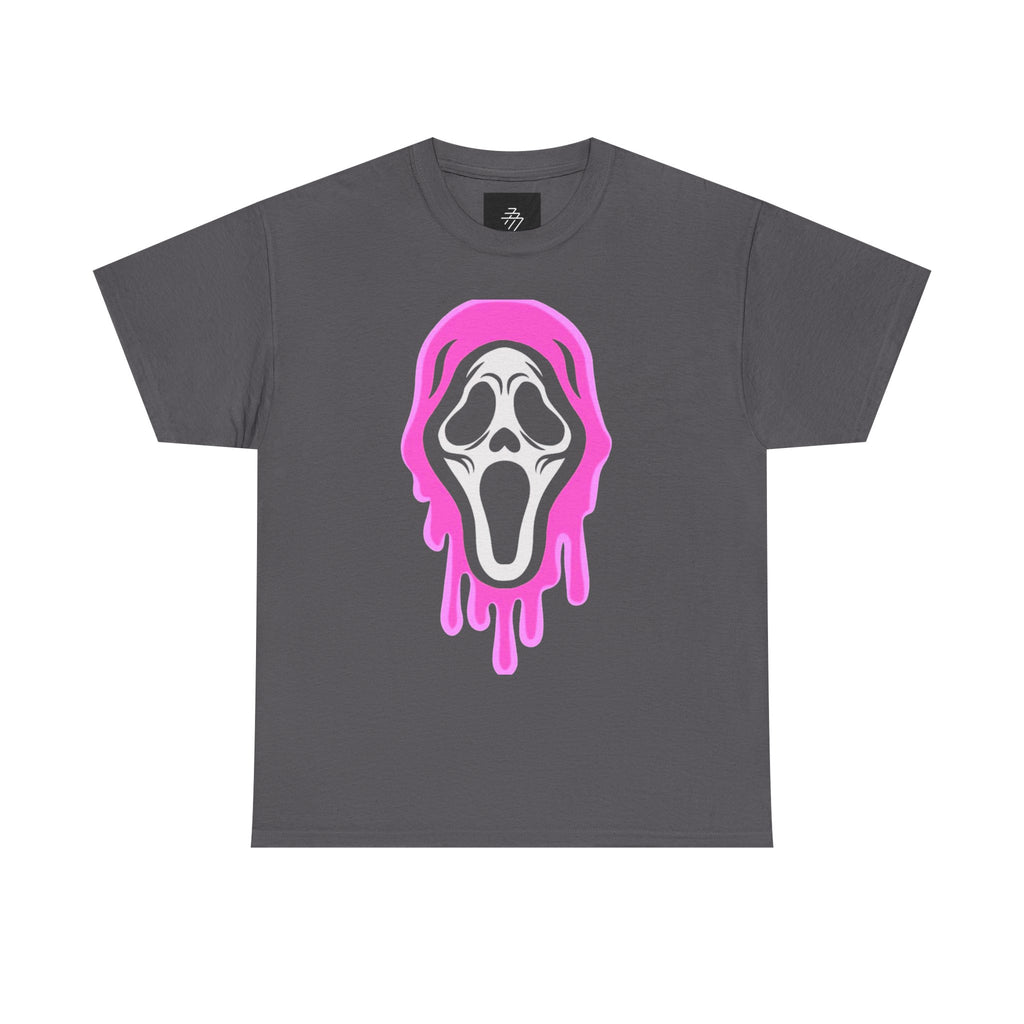 Melting Scream Mask T-Shirt | Pink Drip Horror Tee