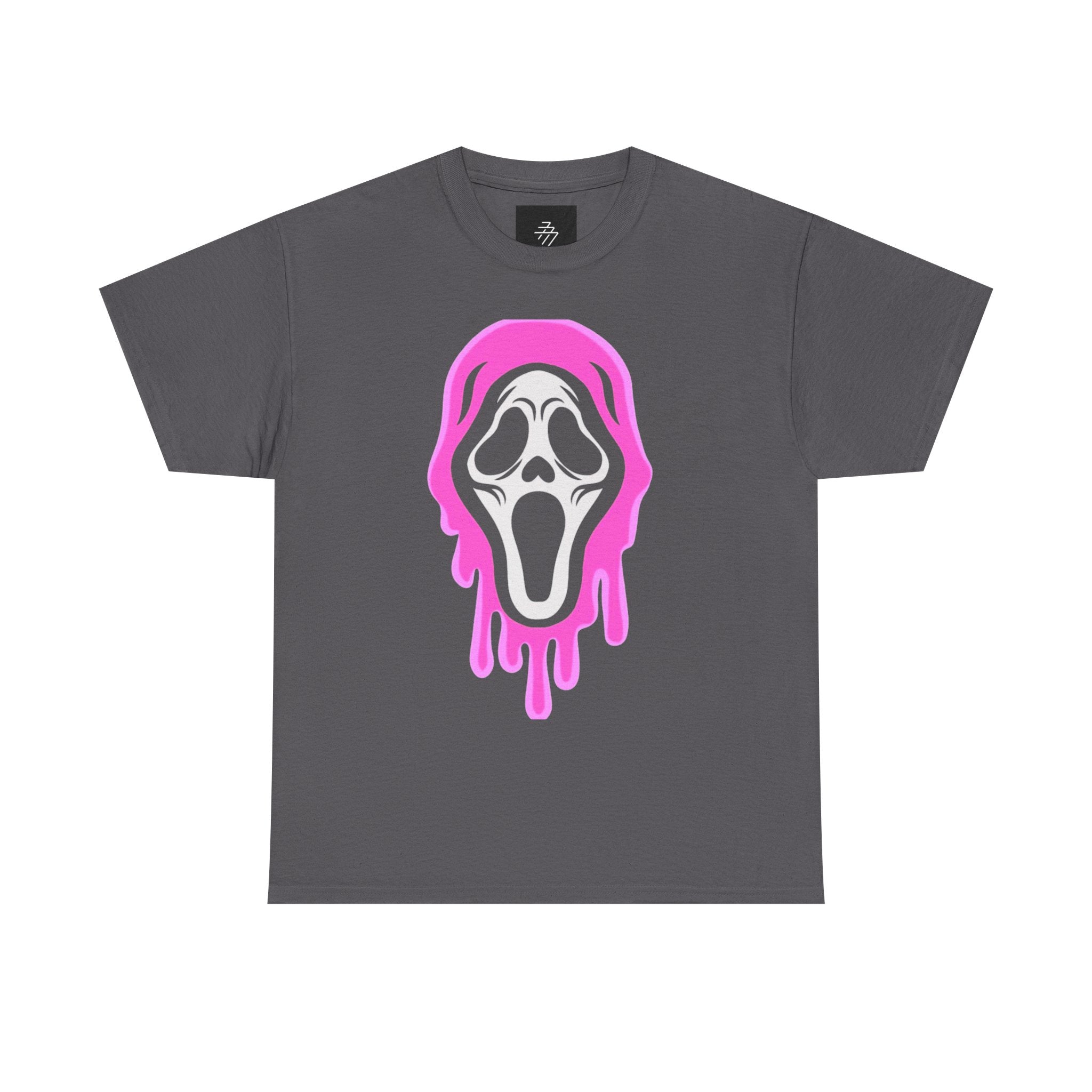Melting Scream Mask T-Shirt | Pink Drip Horror Tee