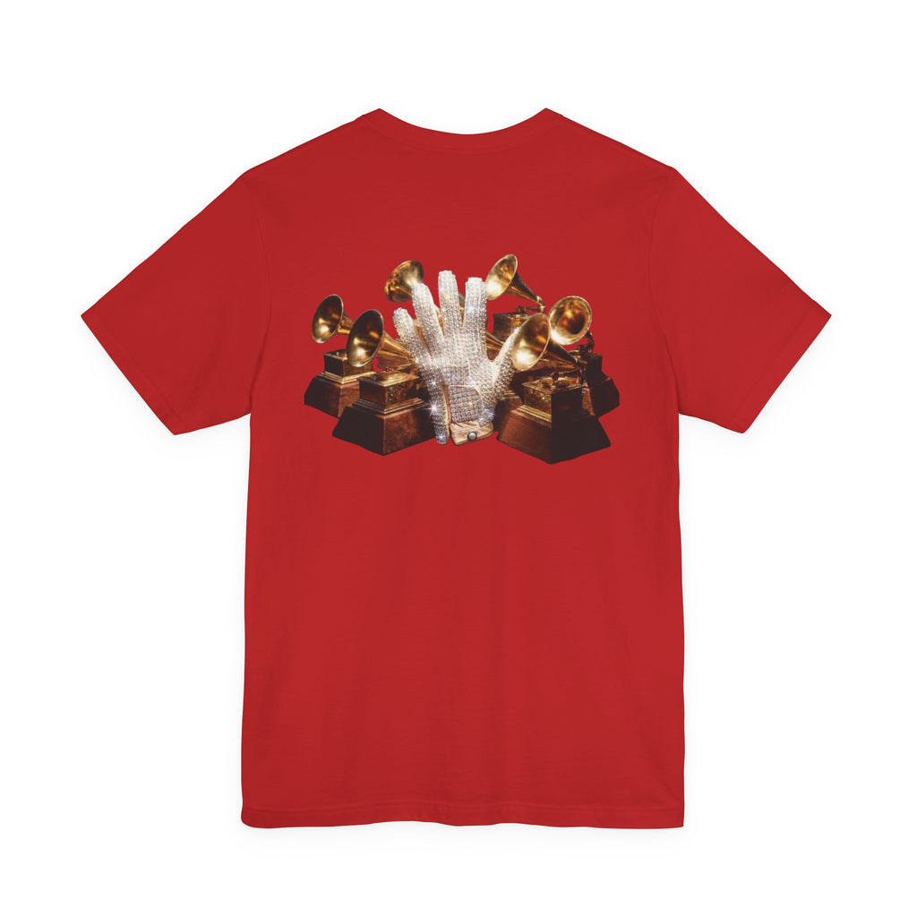 40 Thriller Album Photo Tee | Back Grammy Trophy Graphic