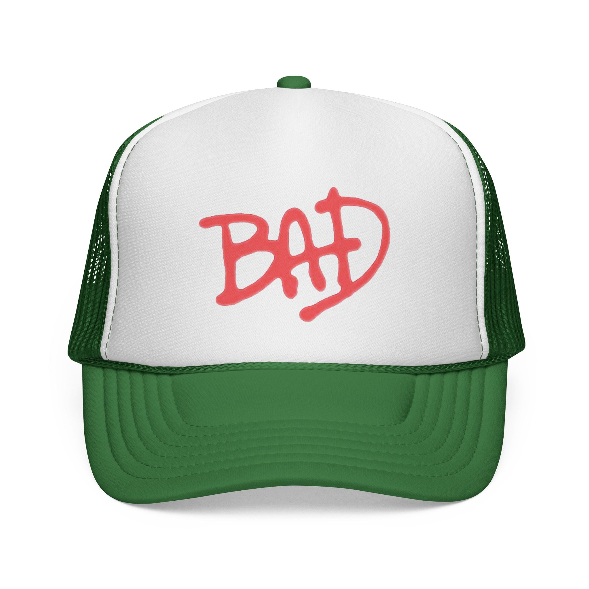 Red 'BAD' Graffiti Trucker Cap | Mesh Baseball Hat