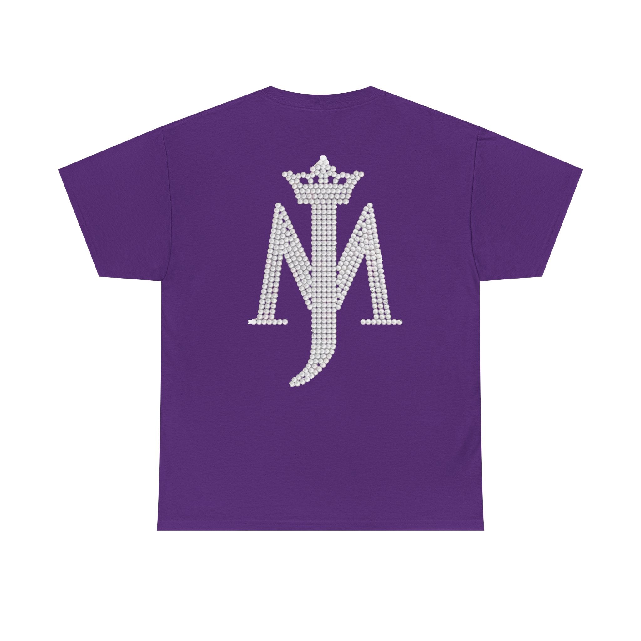 Rhinestone Crown Logo Tee — Vintage Pop Icon Portrait T-Shirt