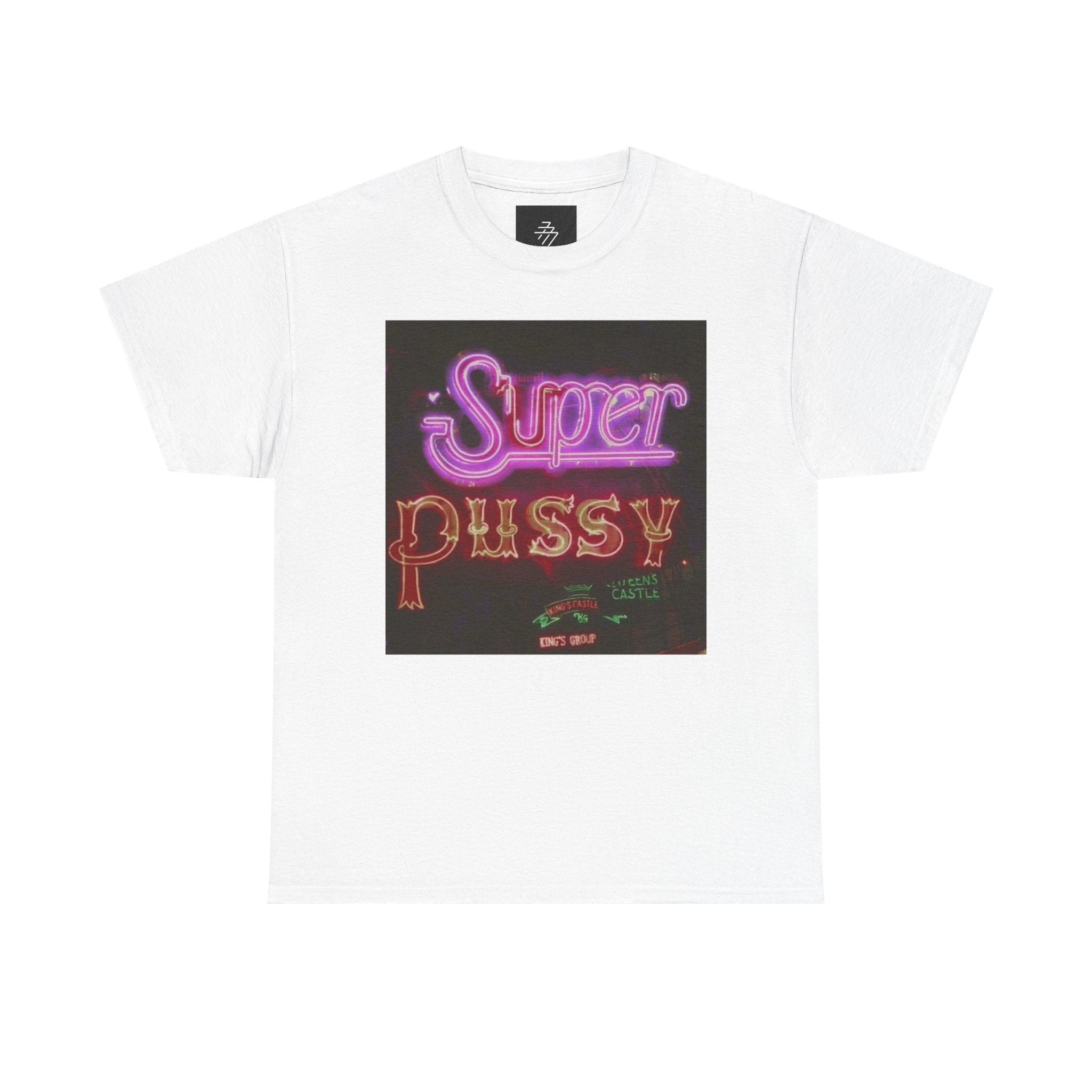 T-Shirt — 'Super Pussy' Neon Sign Graphic Tee