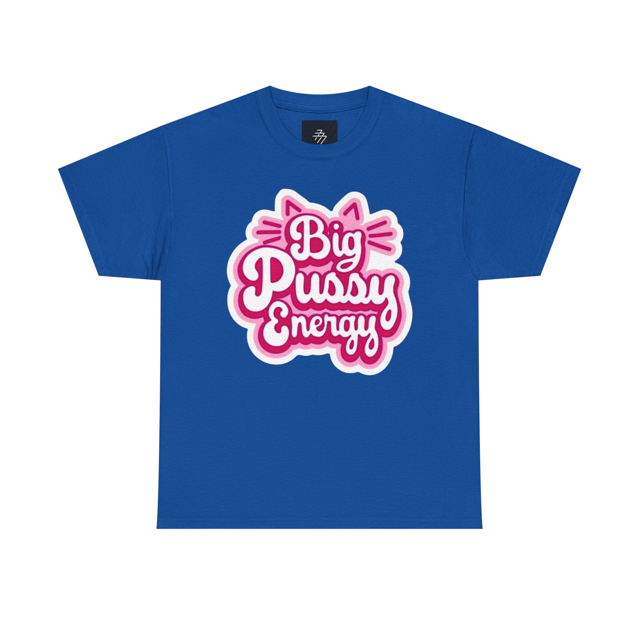 Big Pussy Energy T-Shirt | Cat Ears Script Graphic