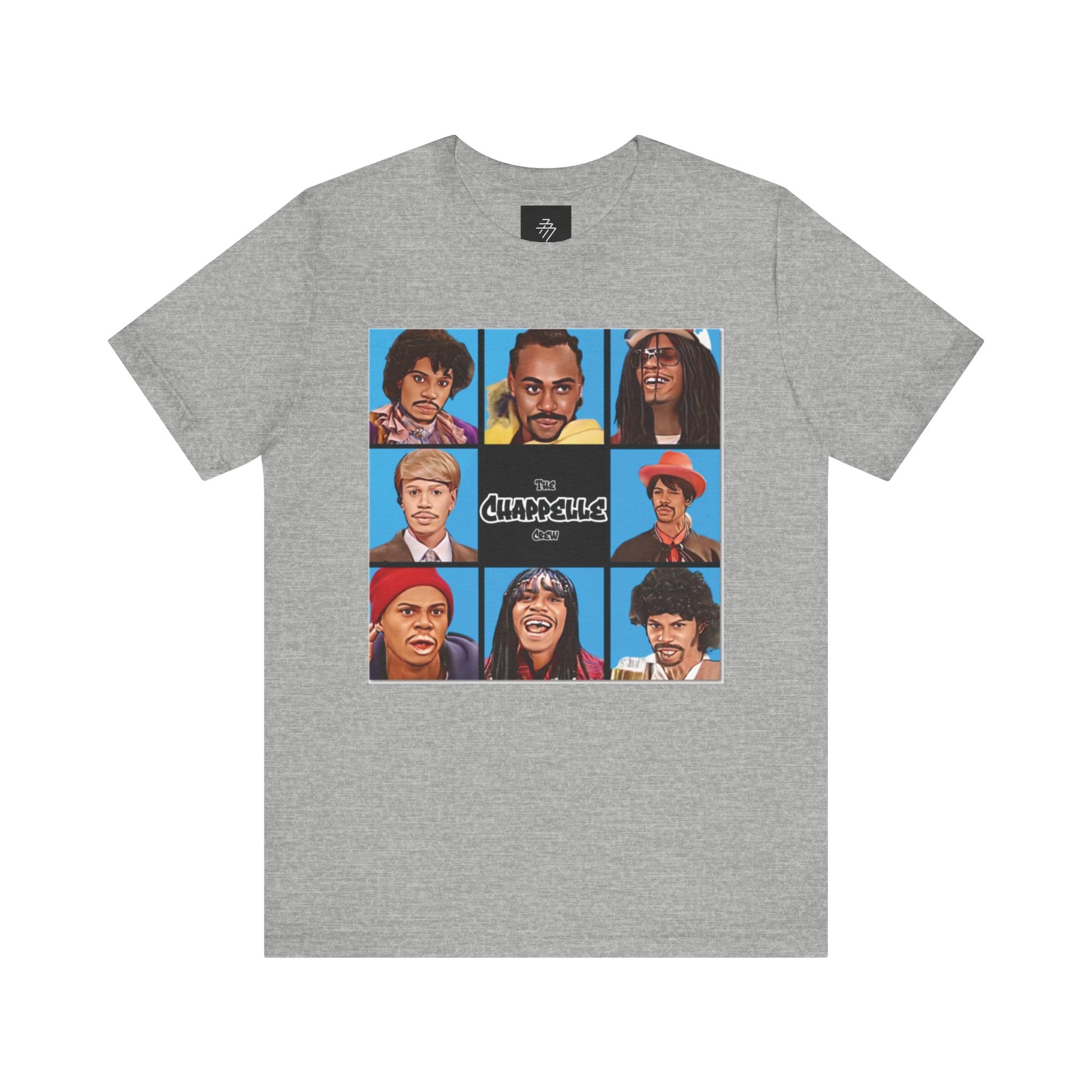 Retro Comedy Cast Grid Tee | Character Portraits, Pop Art Shirt
