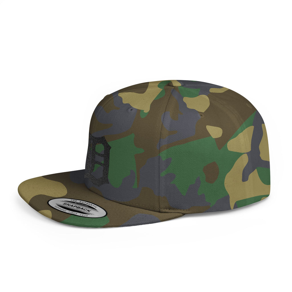 Detroit with Gun Flat Bill Snapback | City Skyline, Streetwear Cap
