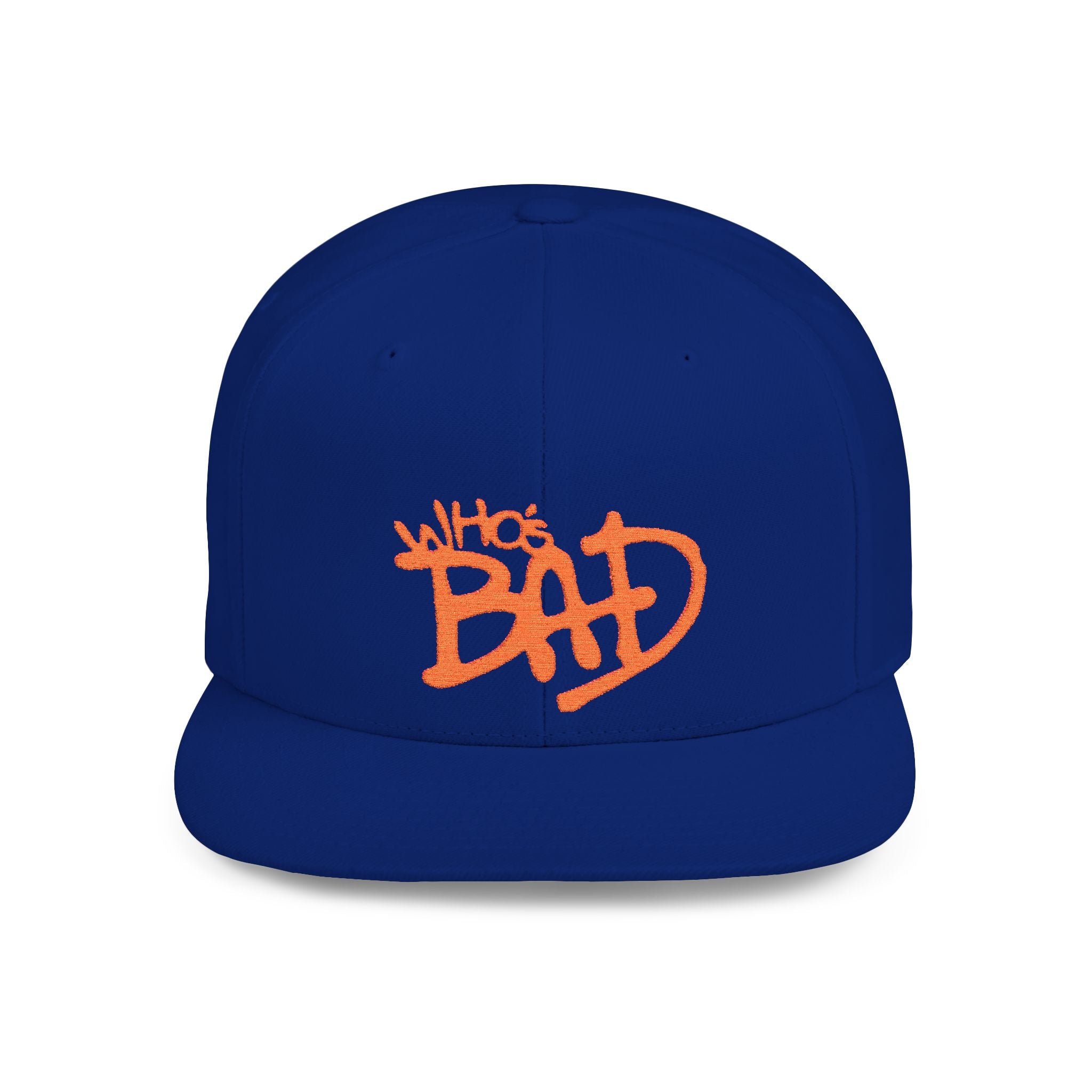 Who's Bad Snapback Hat | Flat Bill Baseball Cap, Retro Typography