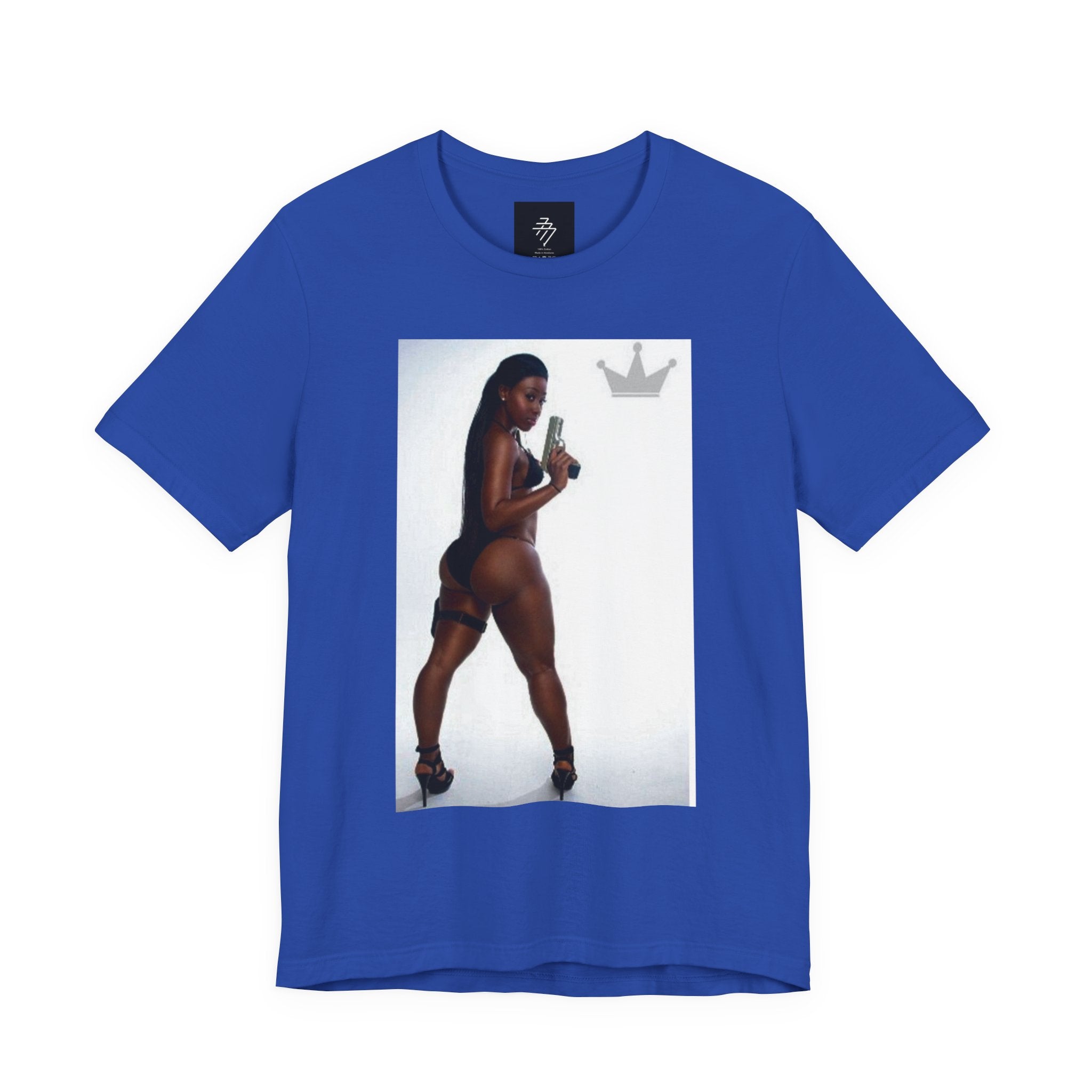 Bareback Pose with Crown graphic Tee | Photo Print T-Shirt