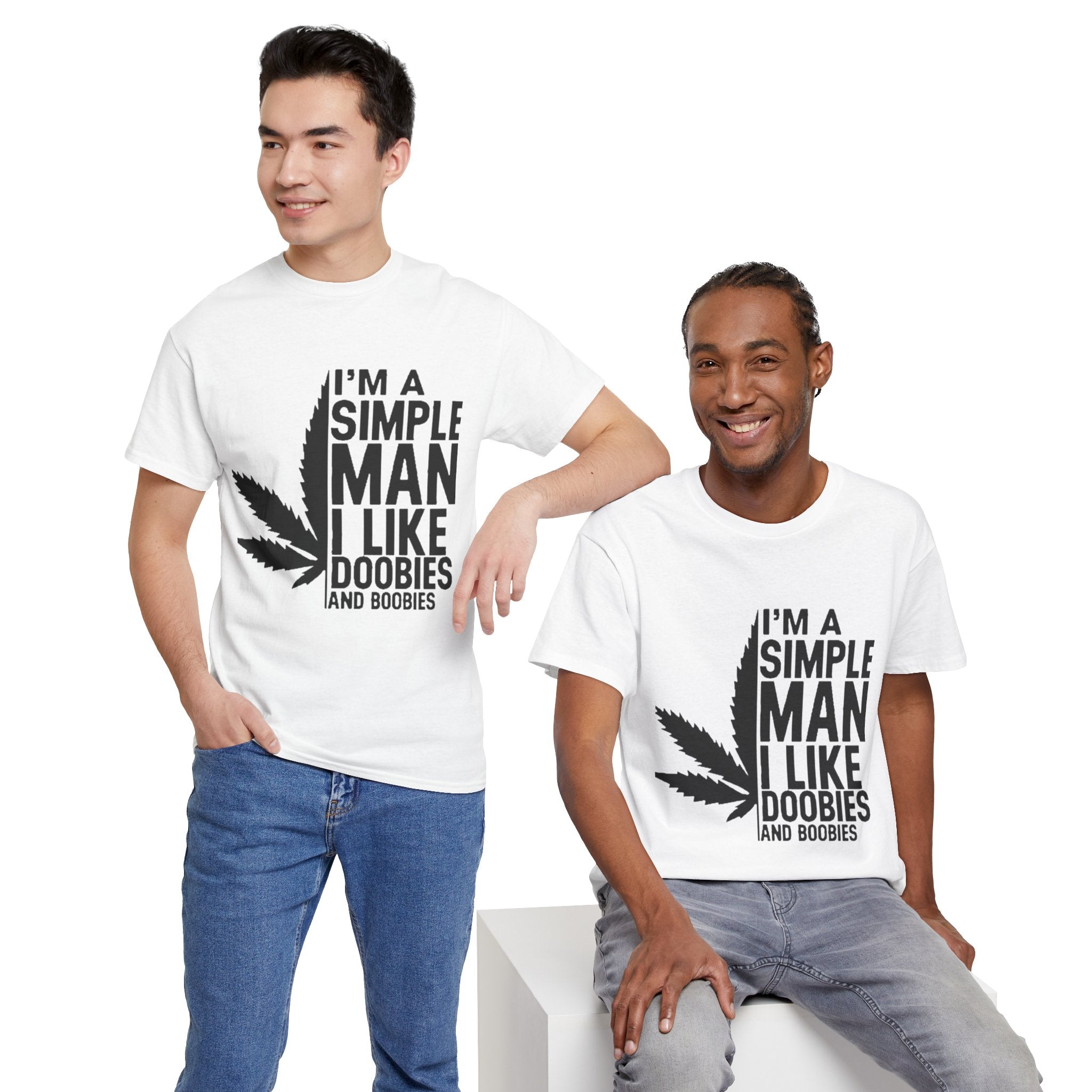 I Like Doobies and Boobies T-Shirt | Cannabis Leaf Graphic Tee