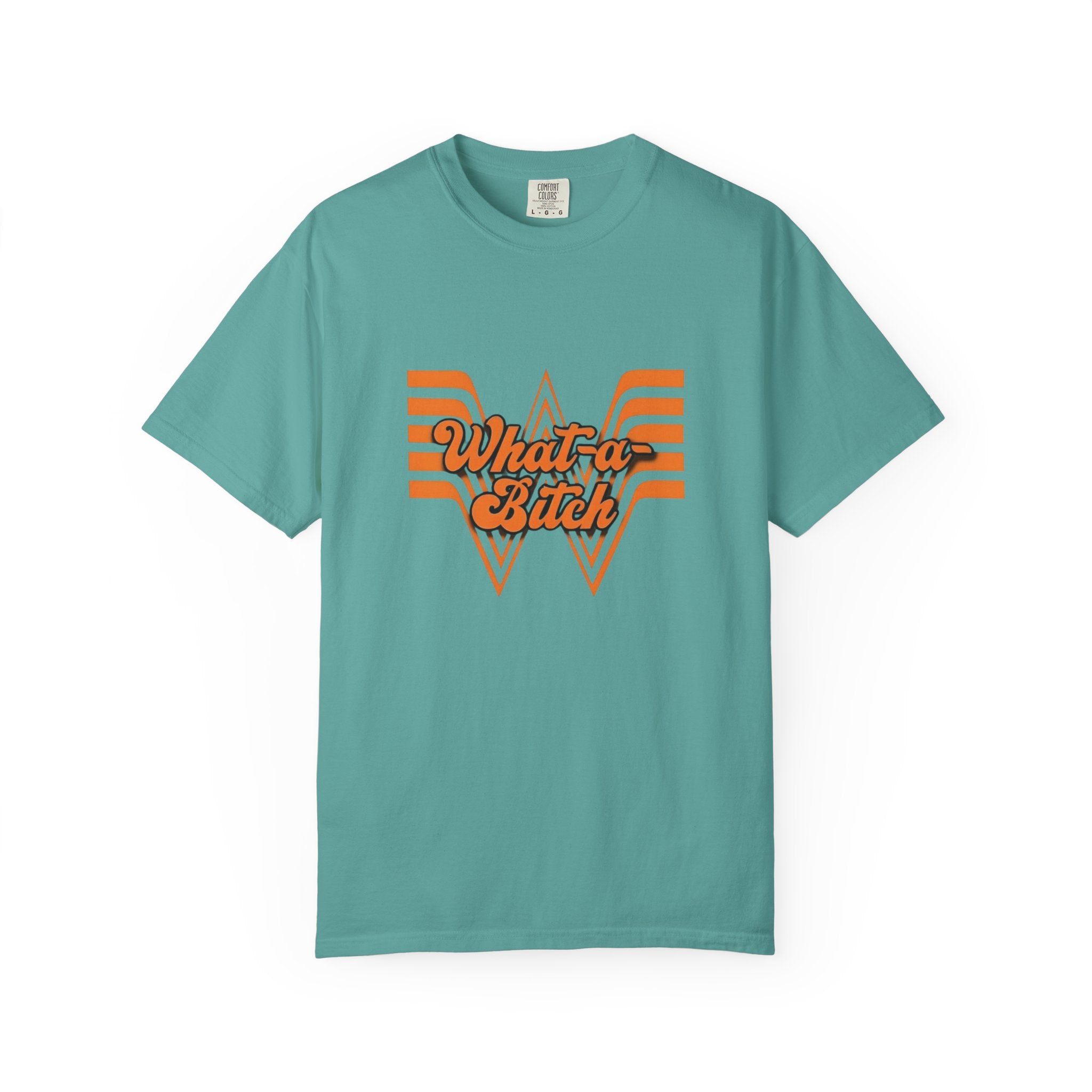 Retro Orange 'What a bitch' Graphic T-Shirt