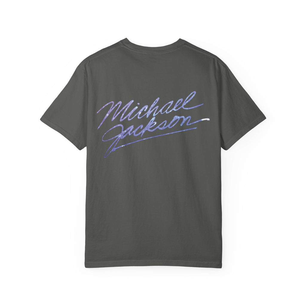 Sequined Glove Illustration T-Shirt | Signature Script Back
