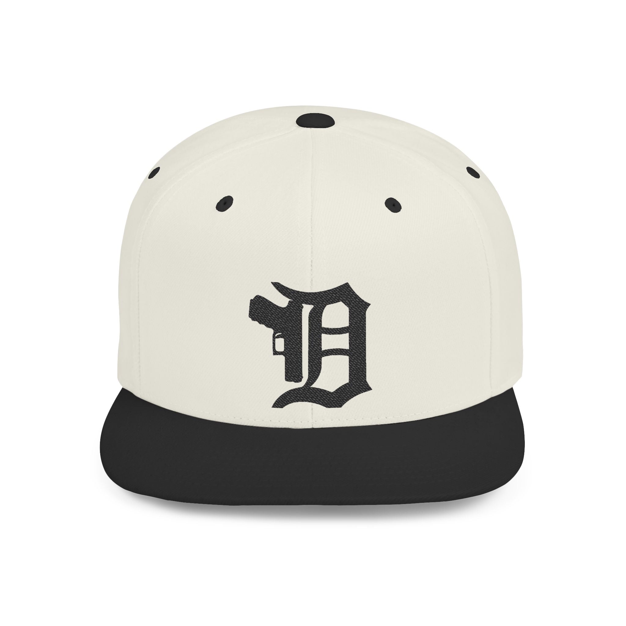 Detroit with Gun Flat Bill Snapback | City Skyline, Streetwear Cap