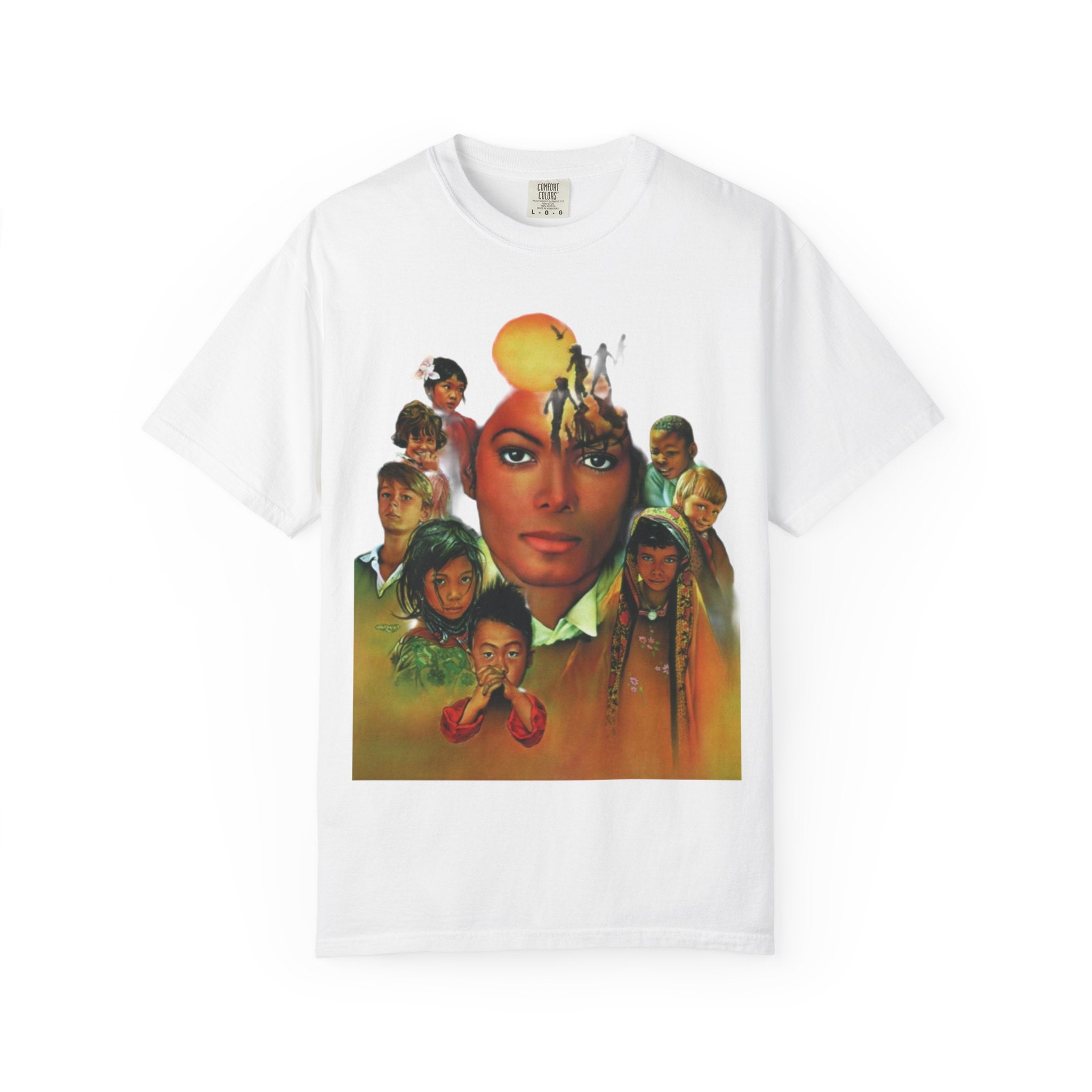 Keep Calm Heal the World T-shirt | Retro Portrait Graphic Tee