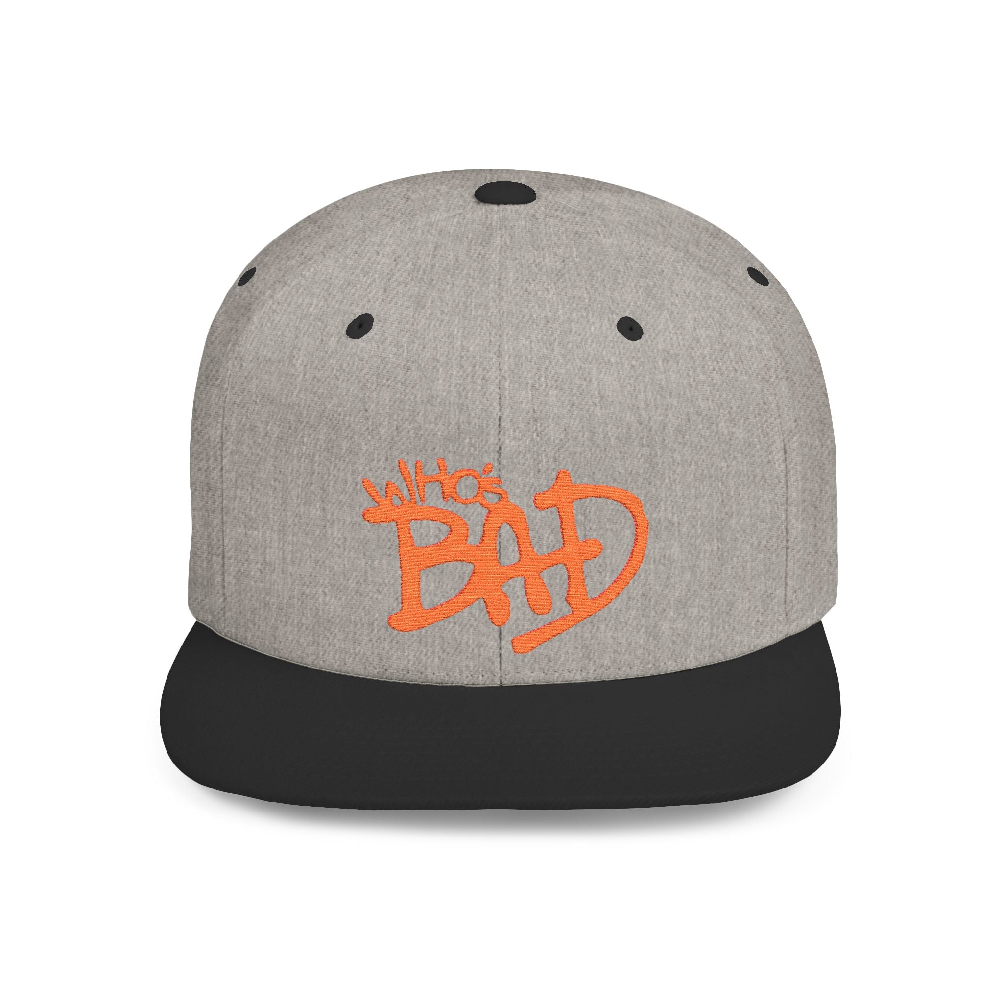 Who's Bad Snapback Hat | Flat Bill Baseball Cap, Retro Typography