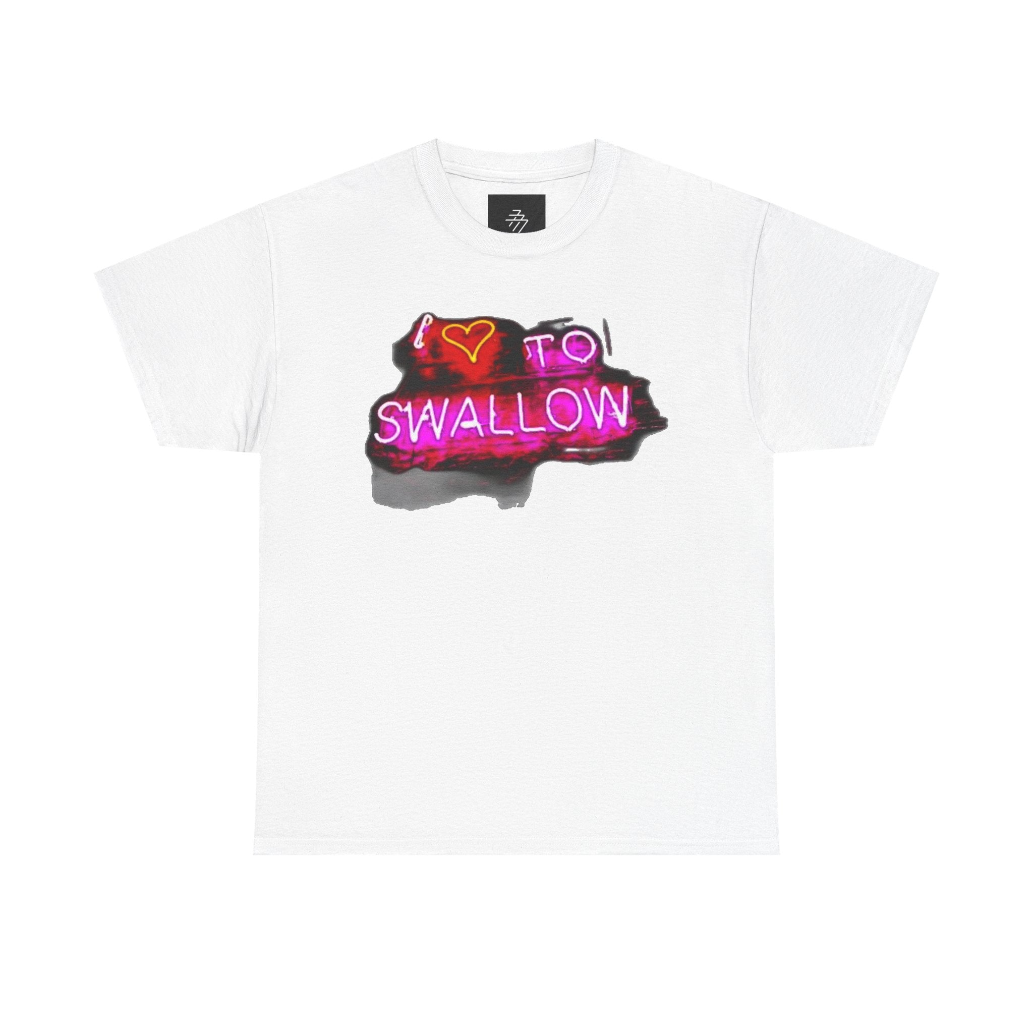 Graphic Tee — "I  to Swallow" Neon Sign T-Shirt