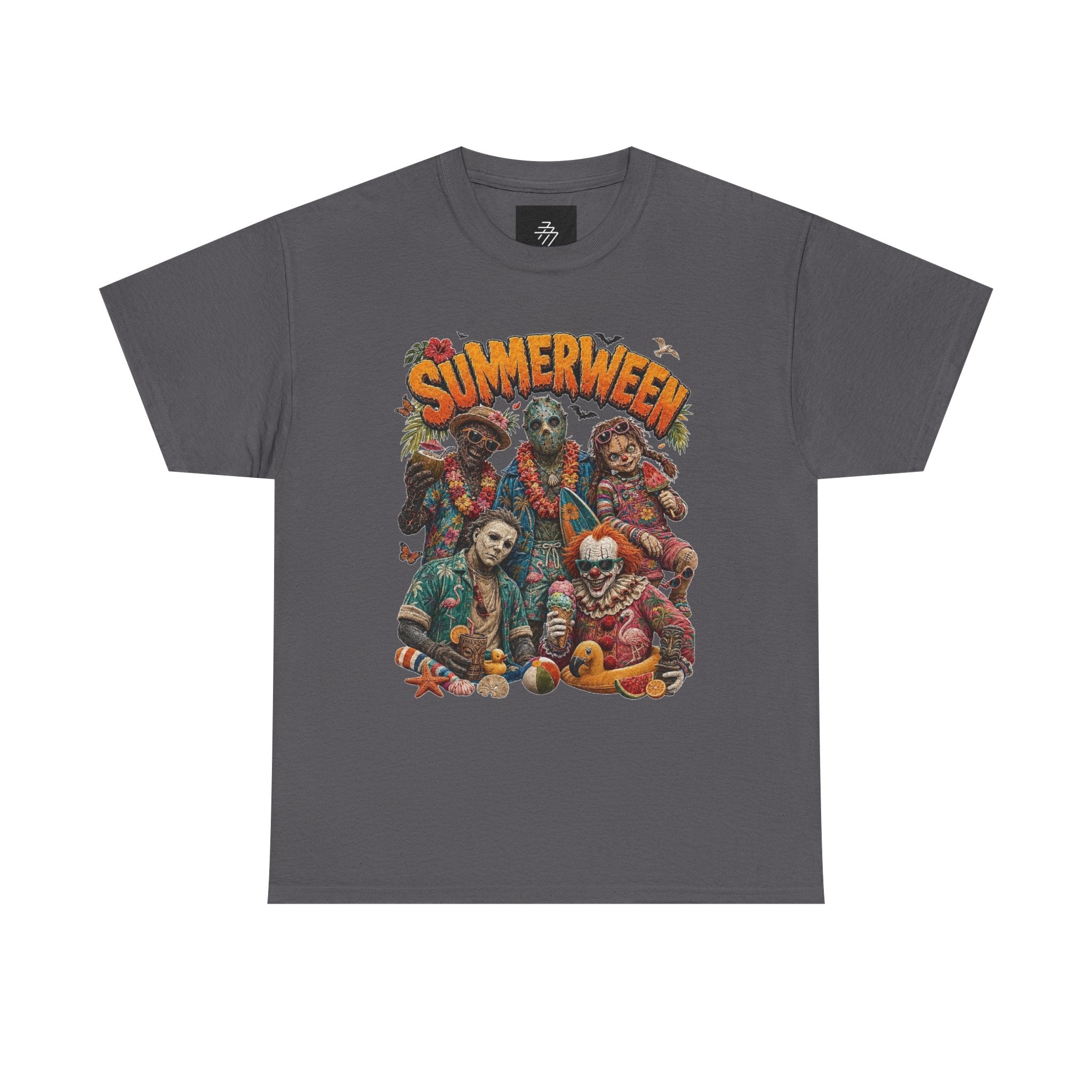 Summerween Horror Crew Retro Scary Movie Monsters Graphic Tee