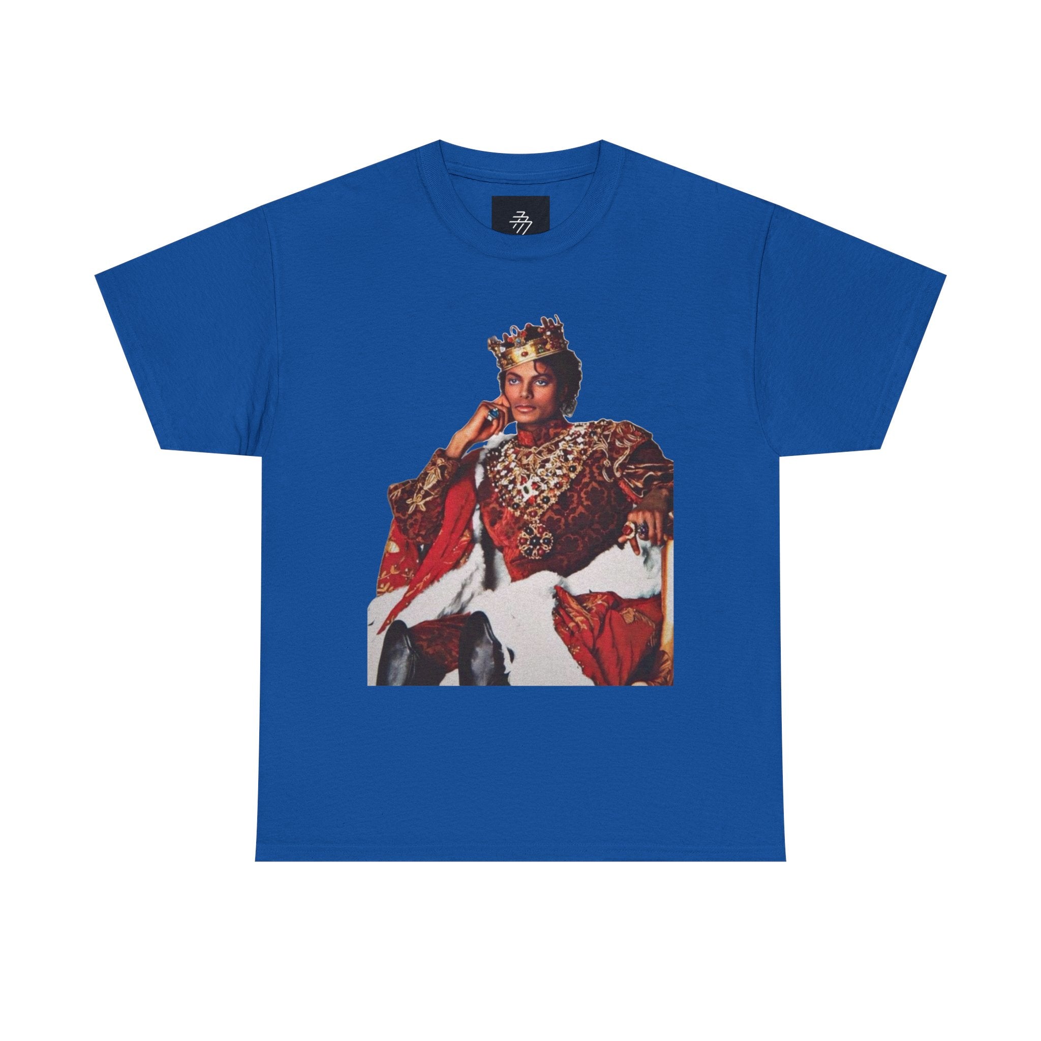 King Michael Jackson Graphic Tee — MJ Crowned Portrait & Rhinestone Monogram Back