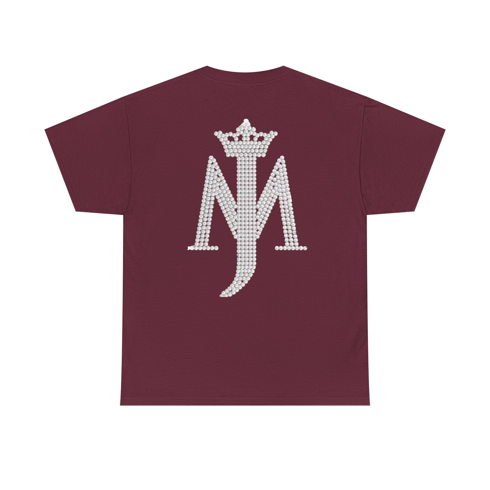 King Michael Jackson Graphic Tee — MJ Crowned Portrait & Rhinestone Monogram Back
