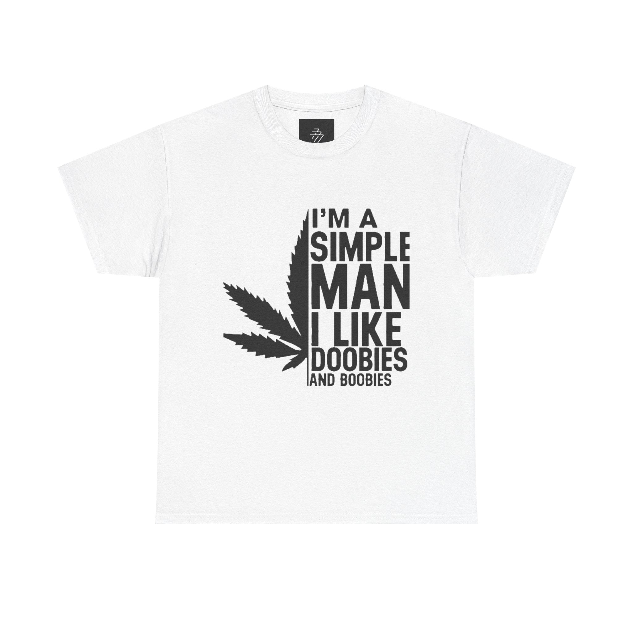 I Like Doobies and Boobies T-Shirt | Cannabis Leaf Graphic Tee