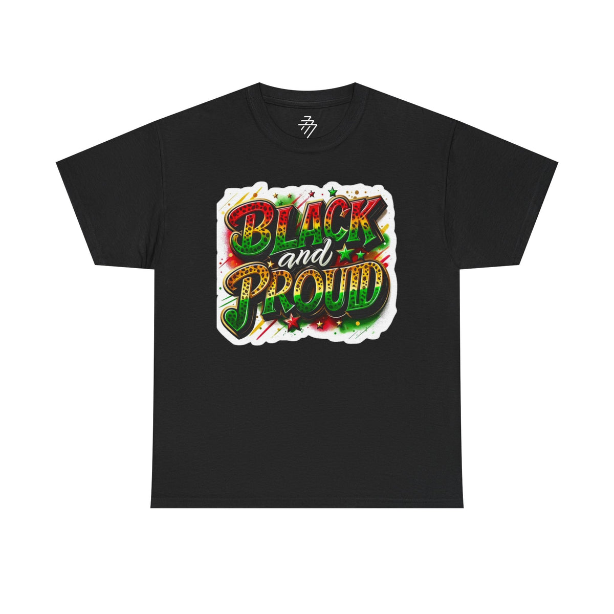"Black and Proud" Bold Graffiti Pride Tee