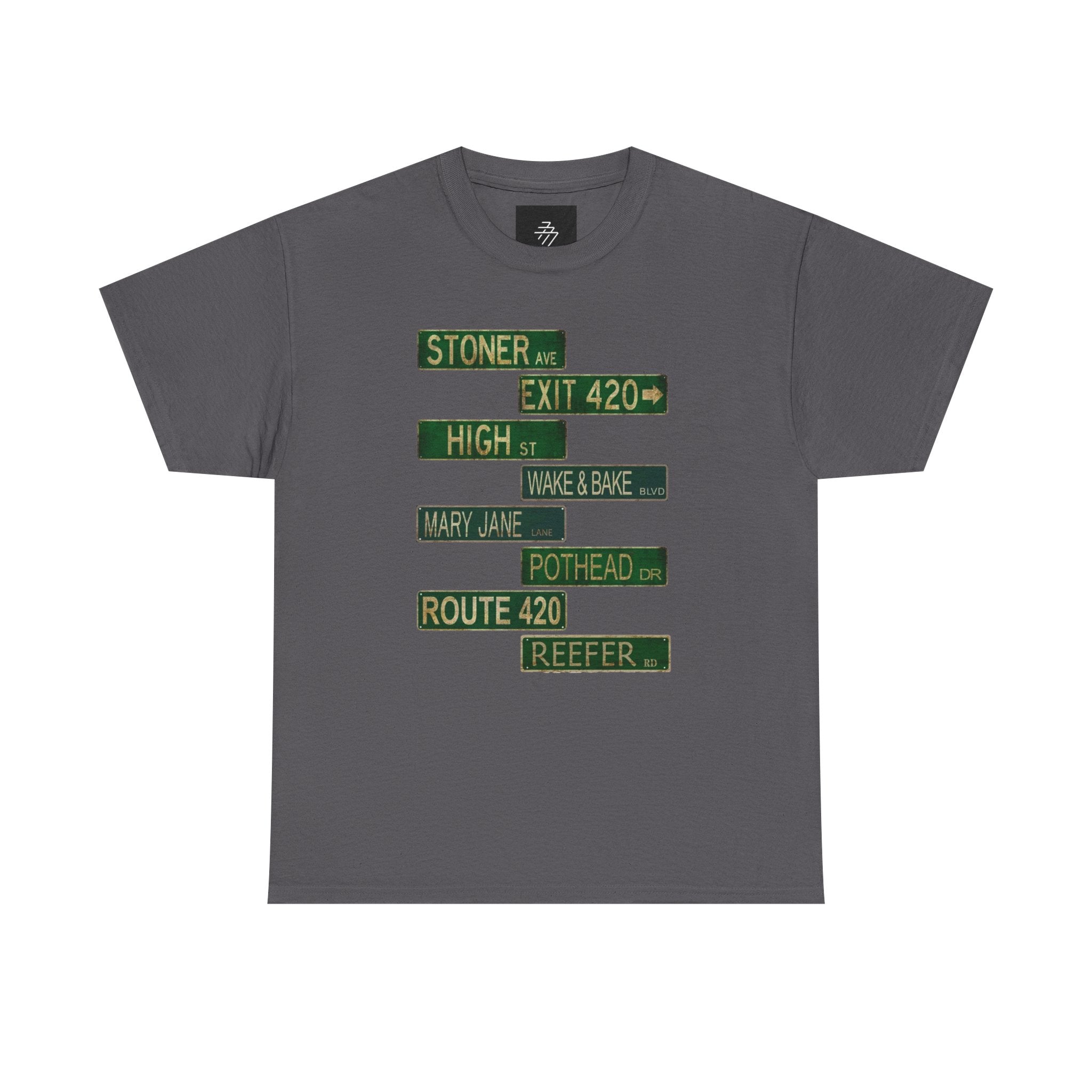 420 Road Signs Tee | Stoner High Pothead Route 420 T-Shirt