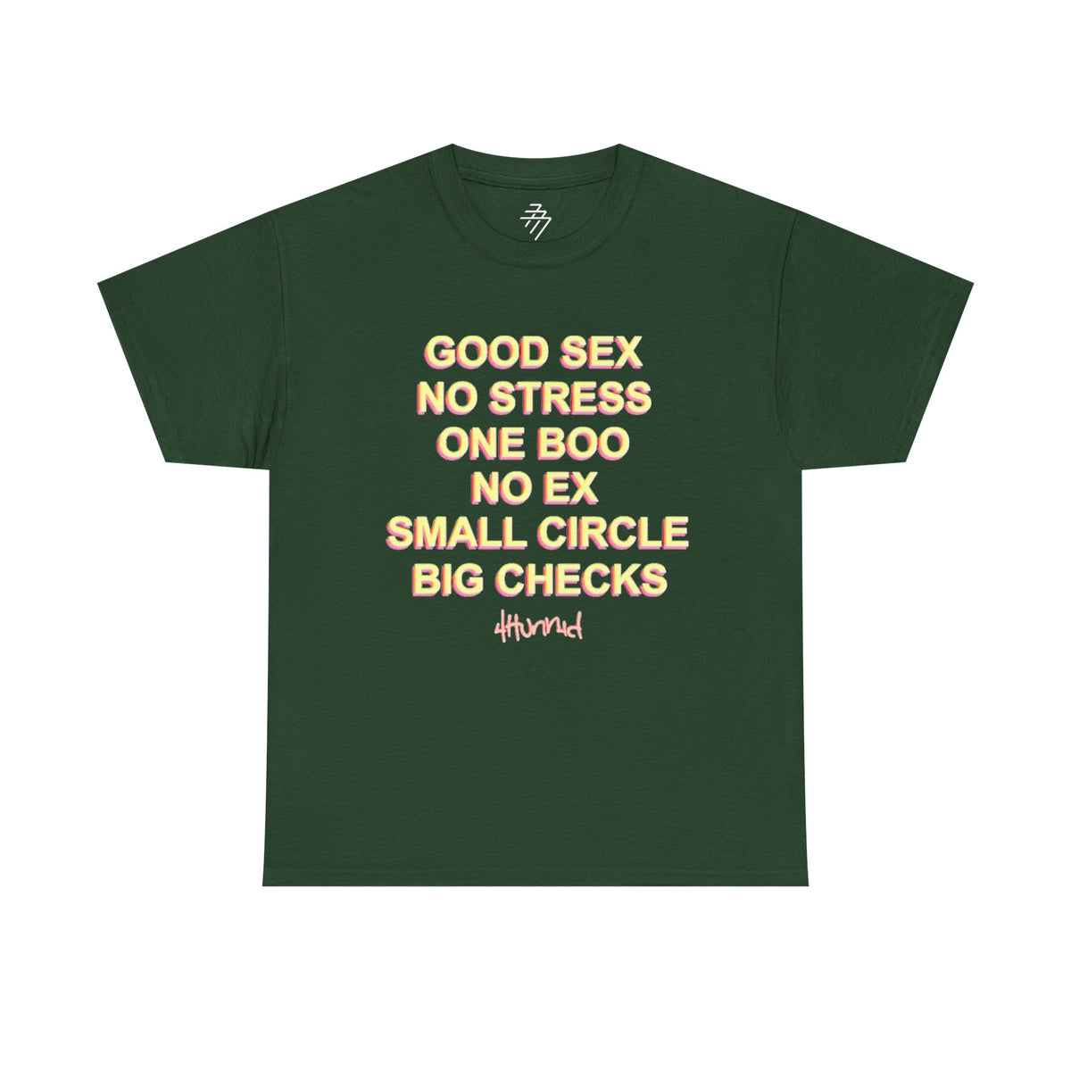 "Good Sex No Stress" Text Statement Graphic Tee