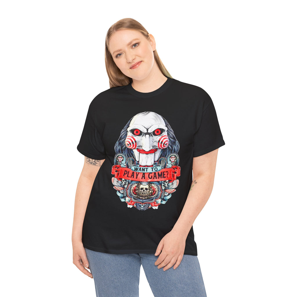 Horror 'Want to Play a Game?' Graphic Tee