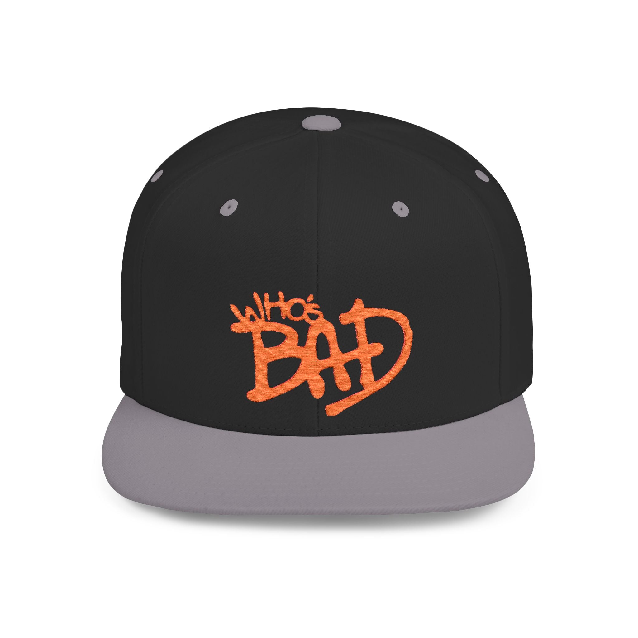 Who's Bad Snapback Hat | Flat Bill Baseball Cap, Retro Typography