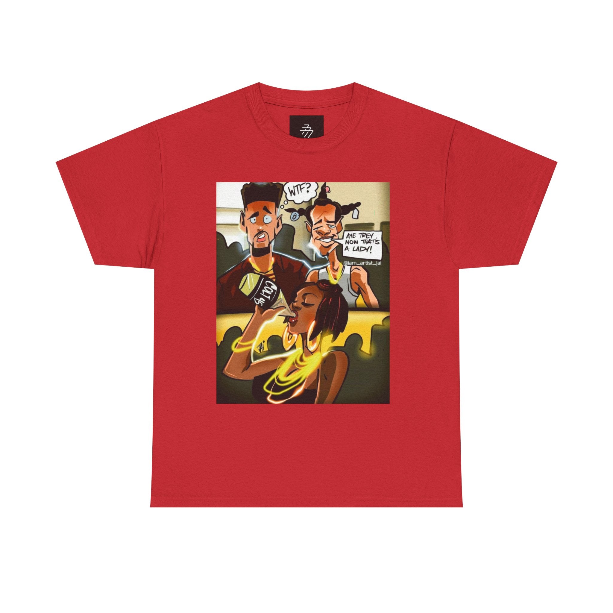 Bar Scene Illustration Tee | Cartoon Nightclub Drinkers, Retro Pop Art