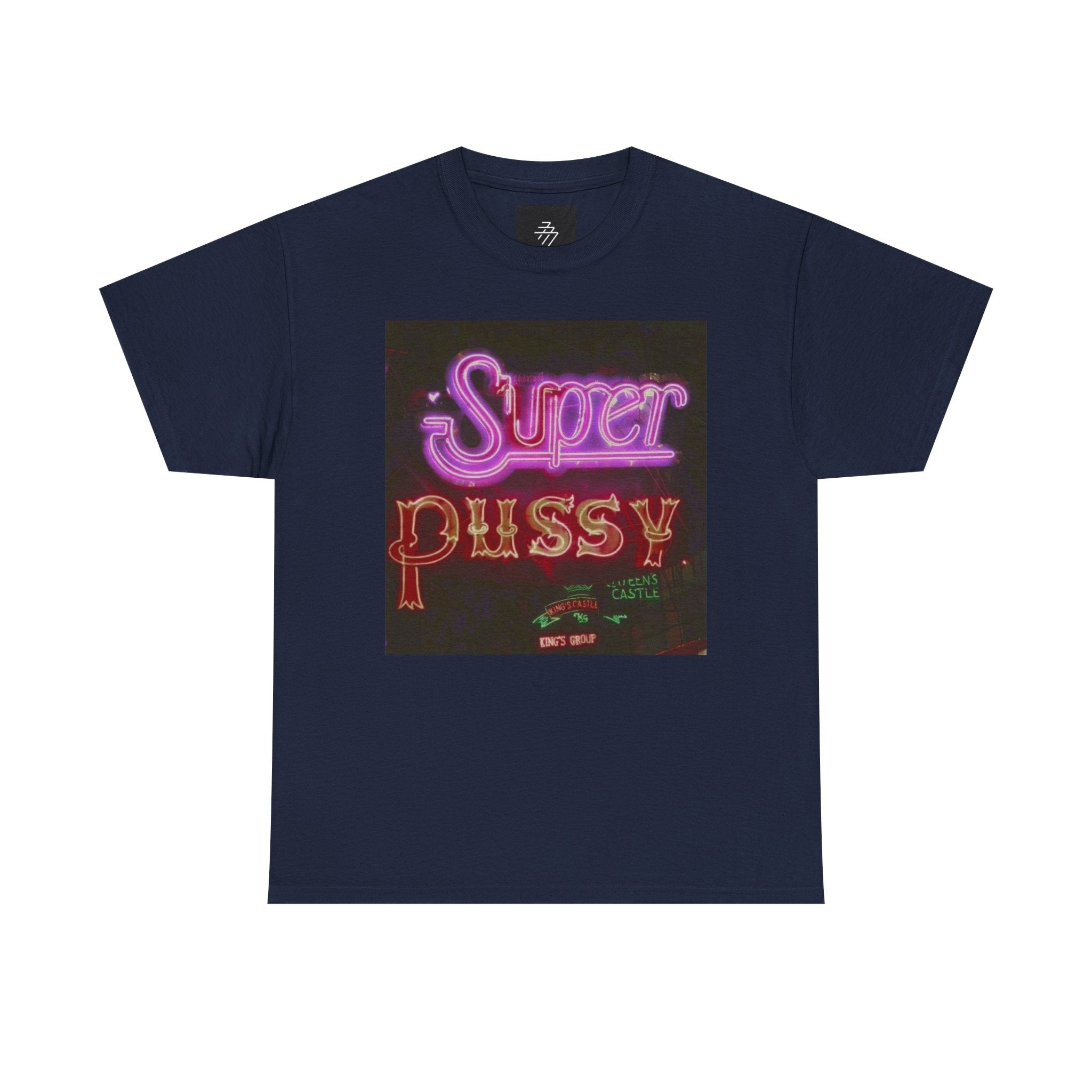 T-Shirt — 'Super Pussy' Neon Sign Graphic Tee