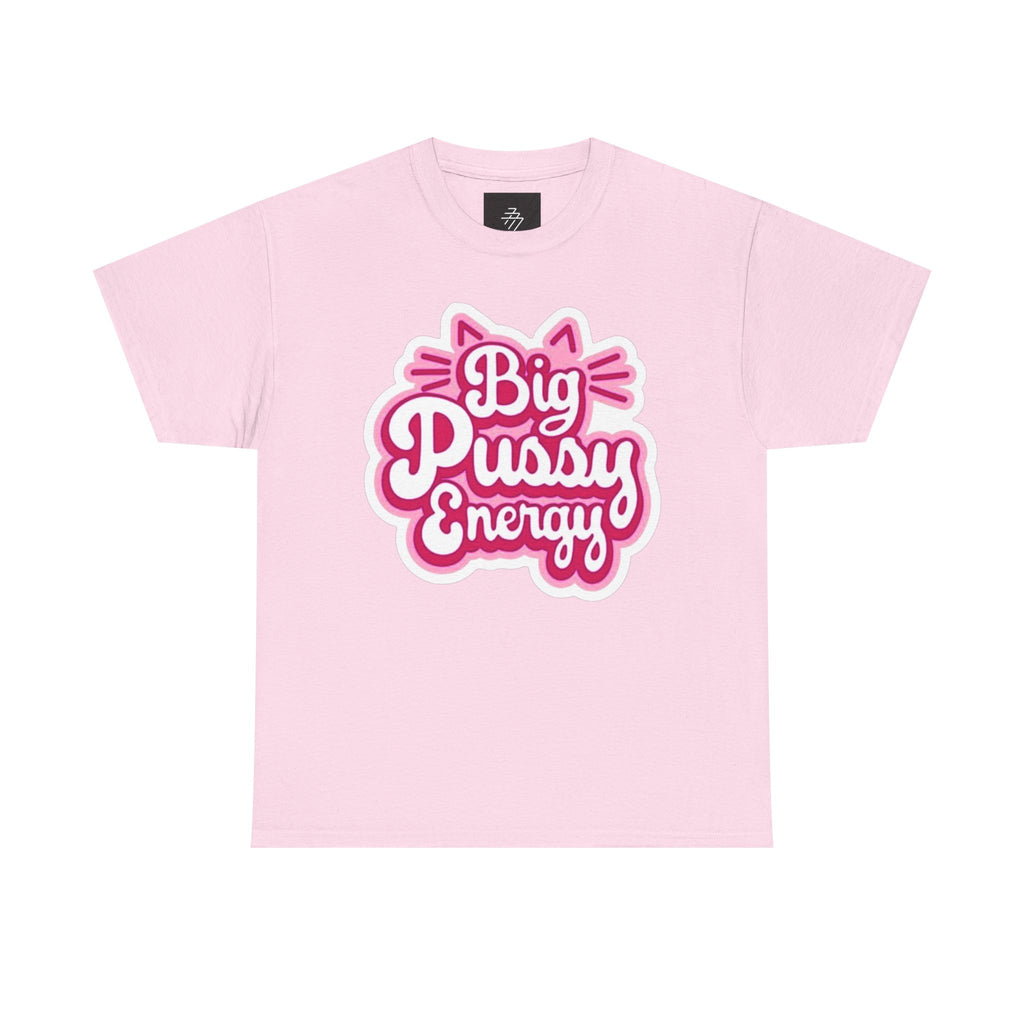 Big Pussy Energy T-Shirt | Cat Ears Script Graphic