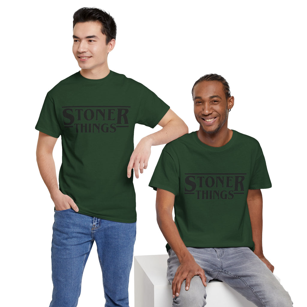 Stoner Things Graphic Tee — Retro TV Parody Weed T-Shirt